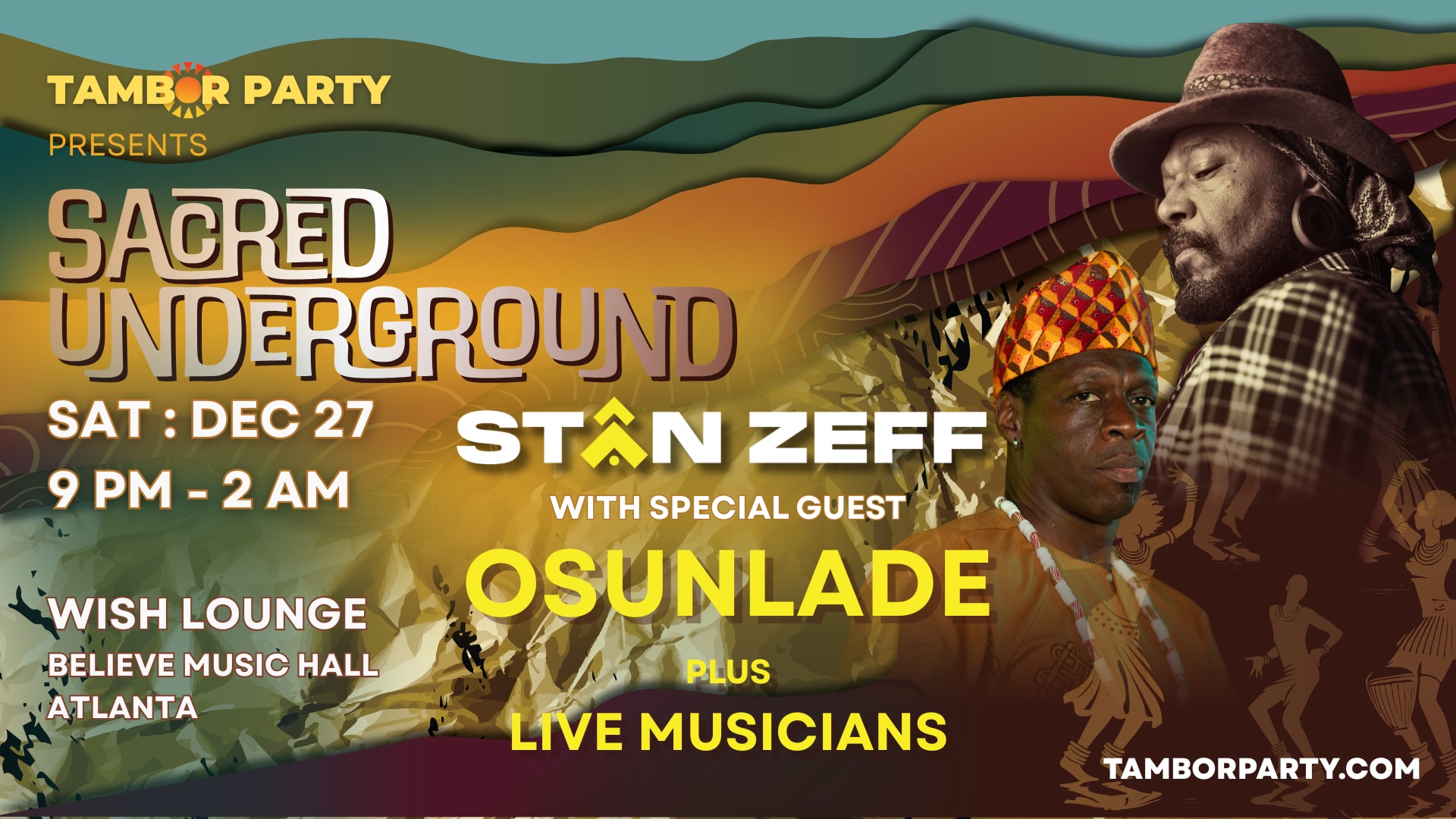 Tambor Party Presents 'sacred Underground' - Dec 27 Cover