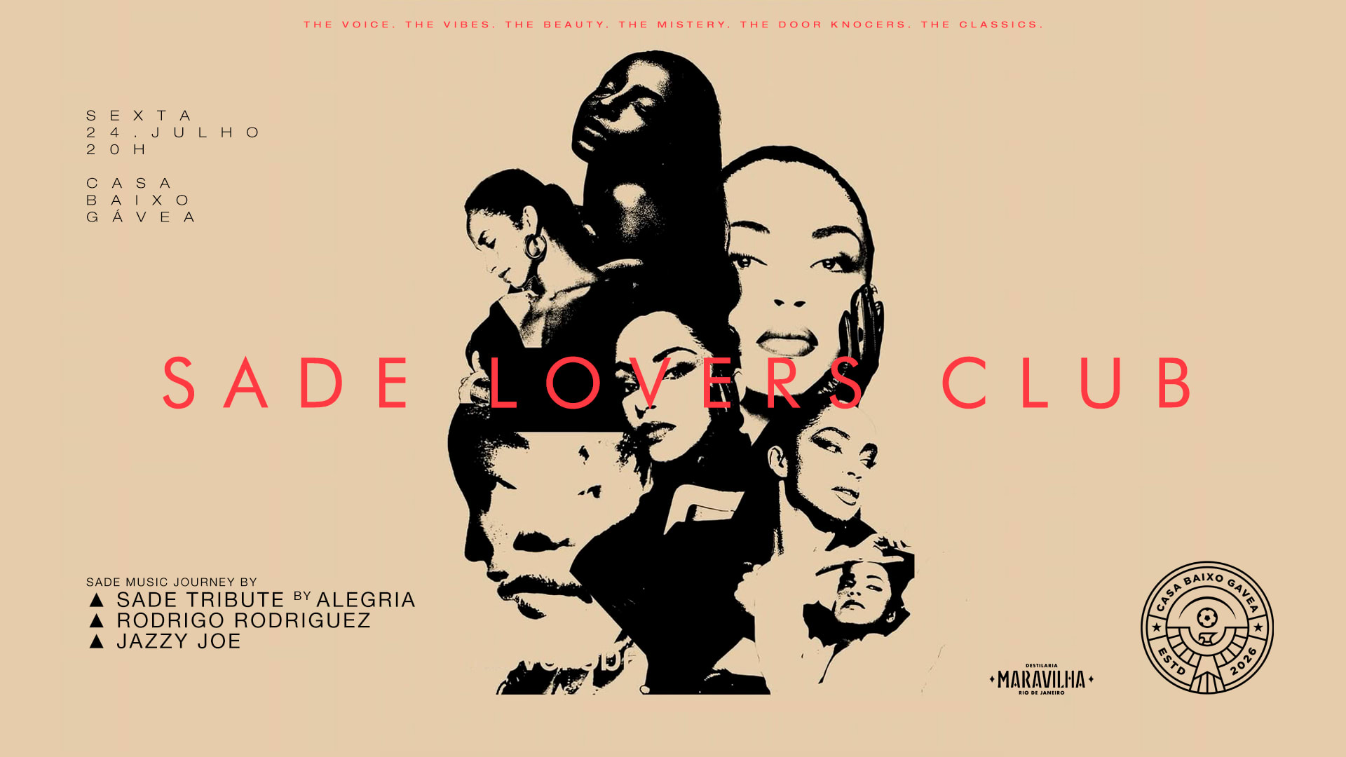 24/07 | Sade Lovers Club | Casa Baixo Gávea Cover