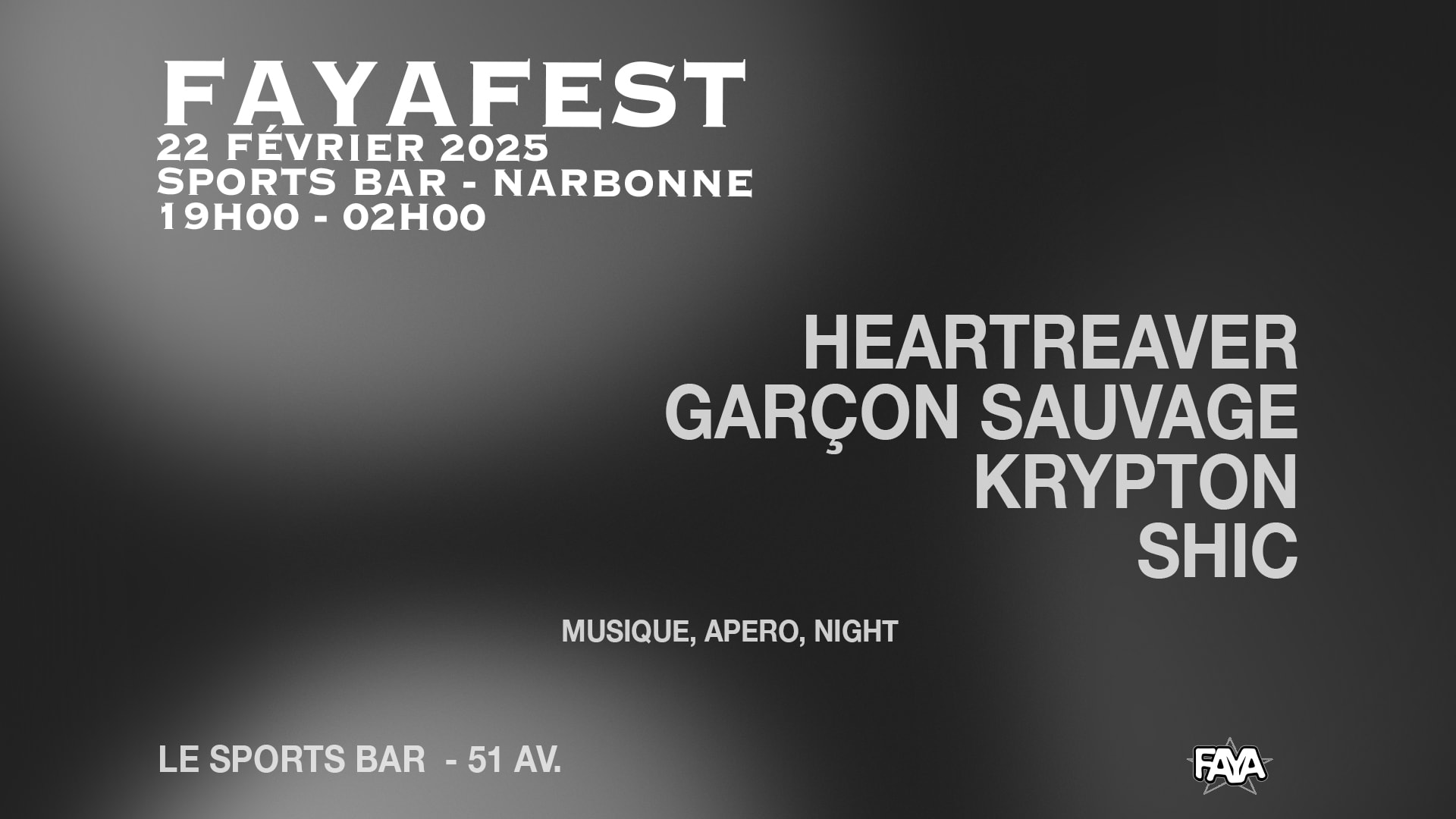 Faya X Sports Bar 2025 Cover