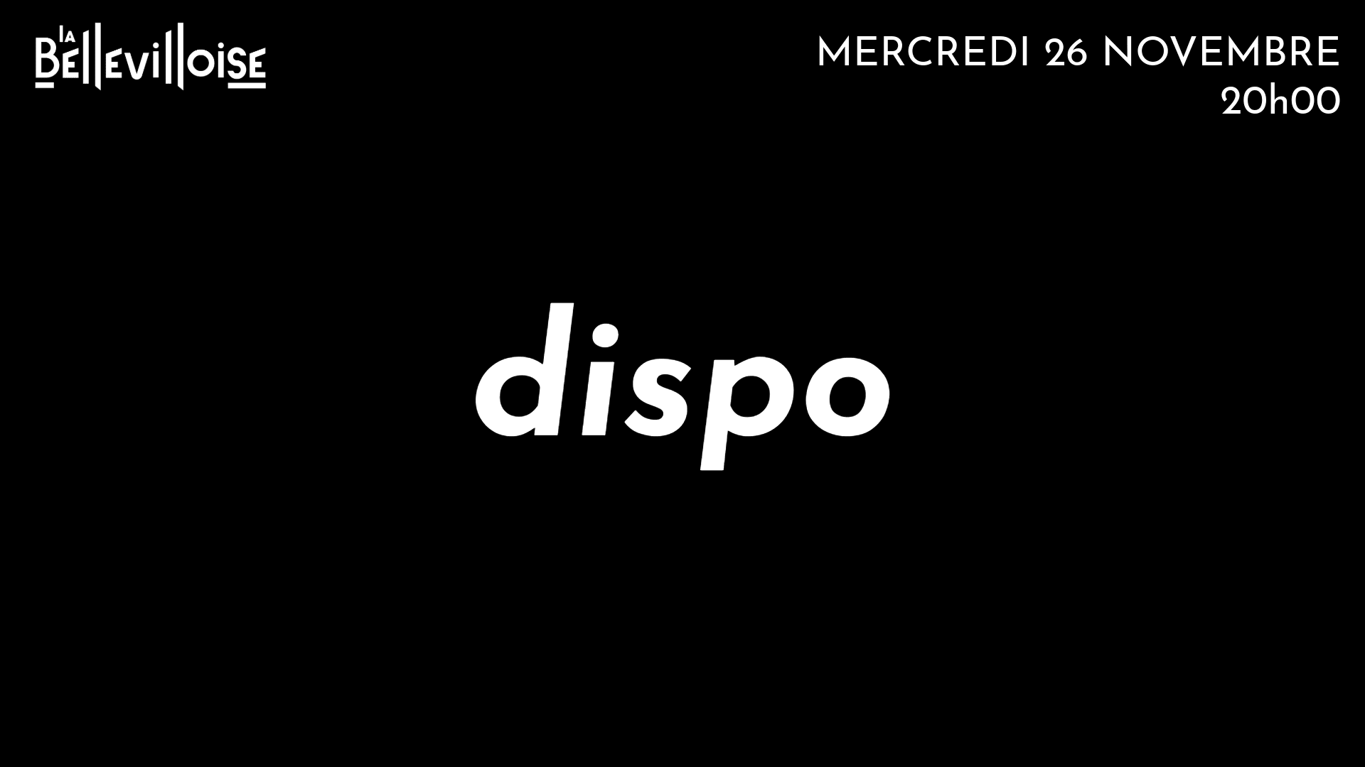 Dispo | 26.11.25 Cover