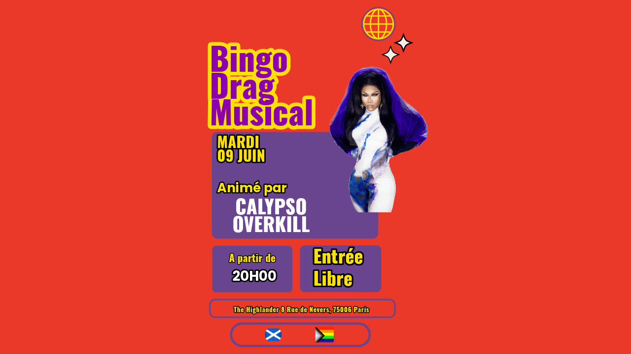 Bingo Drag Musical : Calypso Overkill Cover