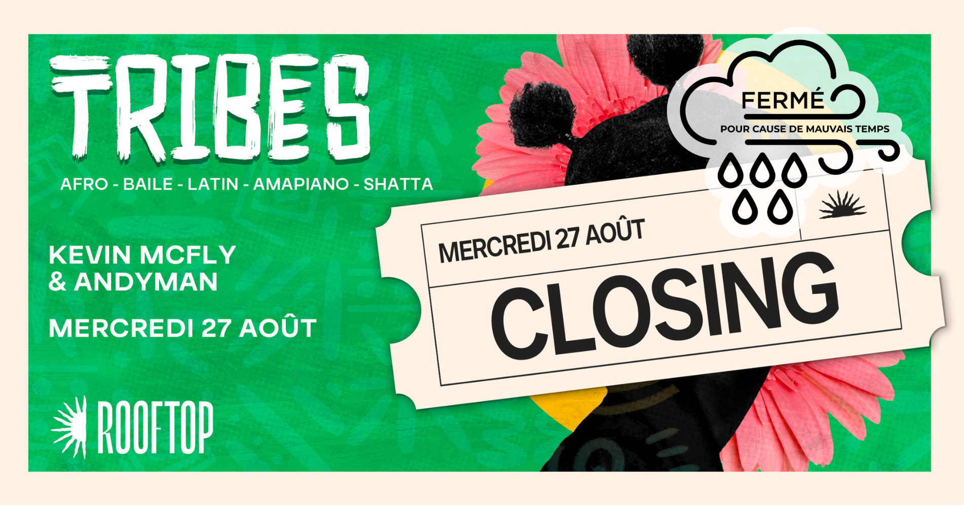 (Annulé) Le Rooftop X Closing Tribes 27.08 Cover
