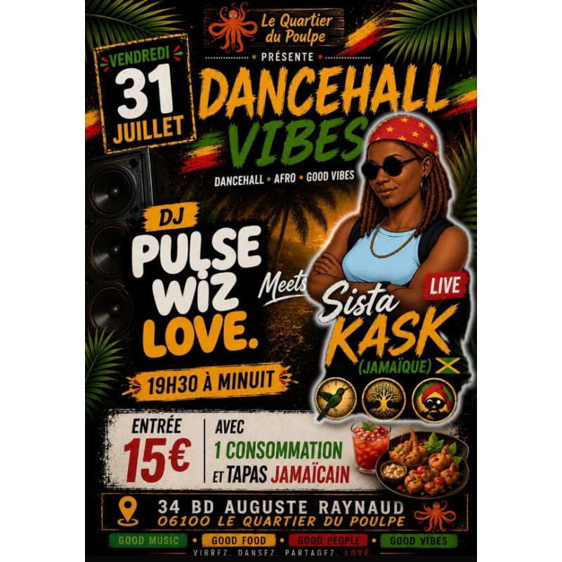 Dancehall Vibes – Dj Pulse Wiz Love & Sista Kask (Jamaïque) Cover