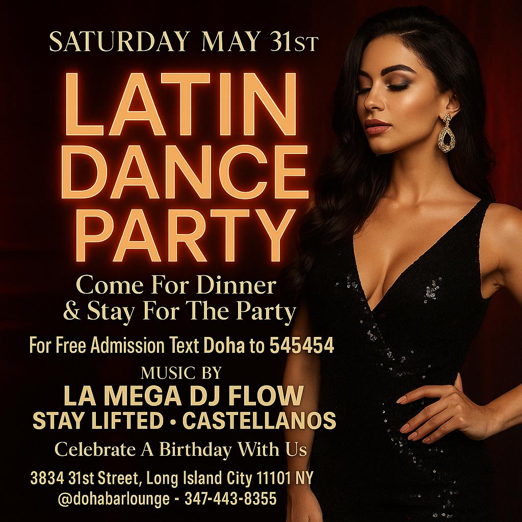 Latin Dance Party – Saturday Night At Doha Bar Lounge Cover