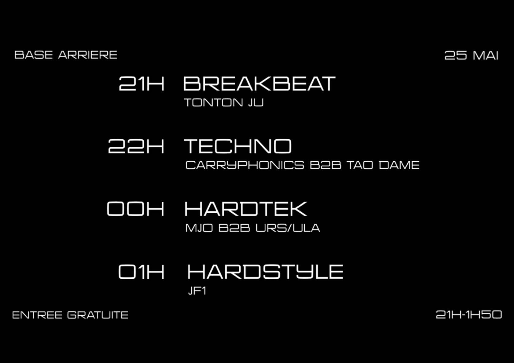 Techno To Hard @ Base Arrière Cover