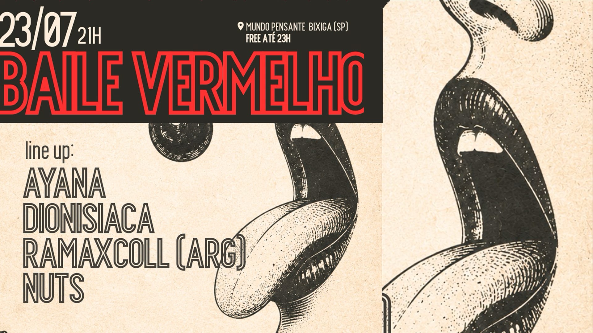23/7 - Baile Vermelho 4a Edição No Mundo Pensante Cover