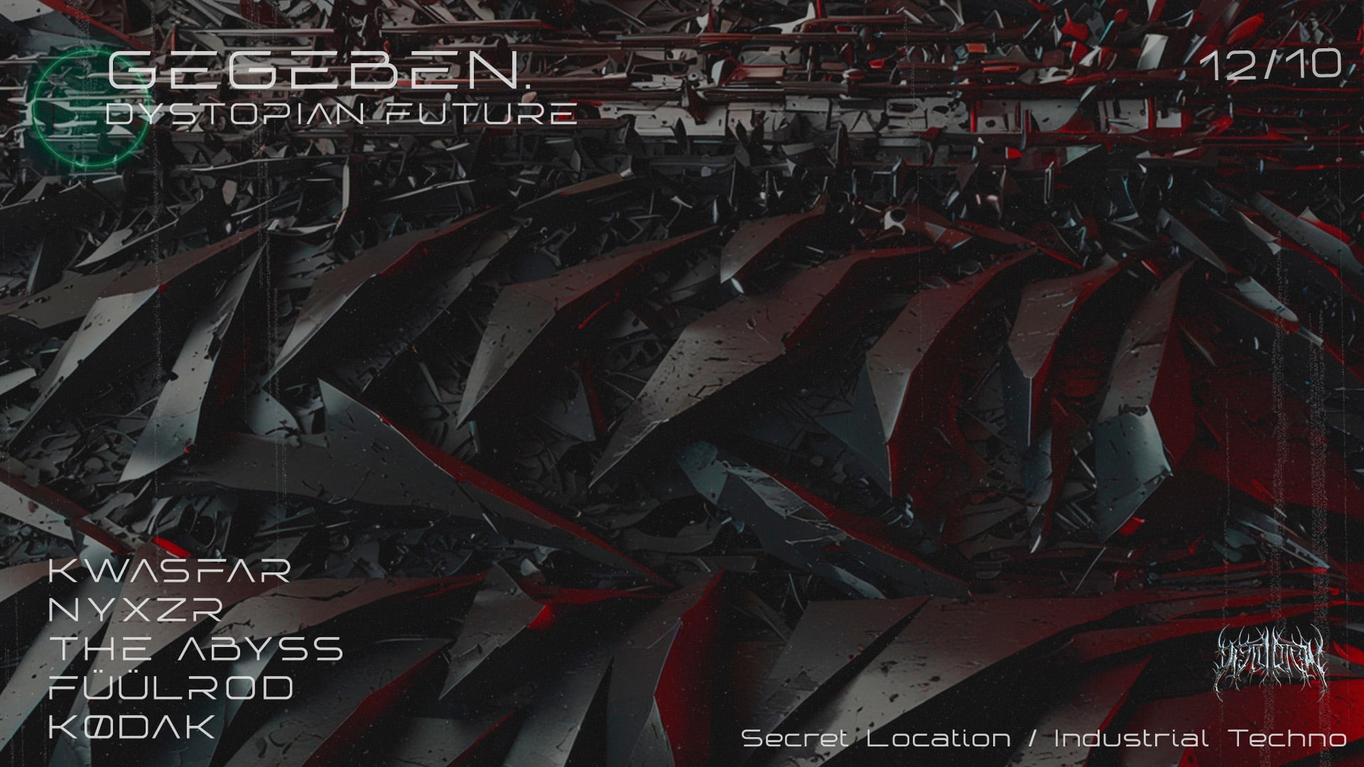Distortion Unidad Records Come Back /Industrial Techno Night Cover