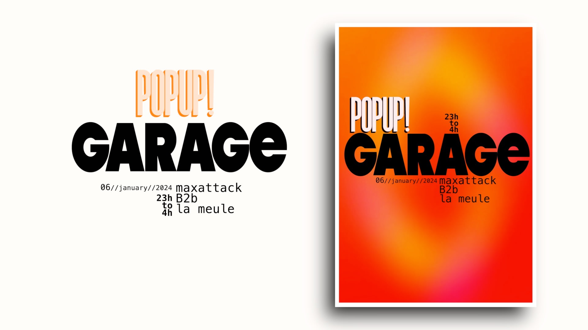 Garage Au Popup Du Label Cover
