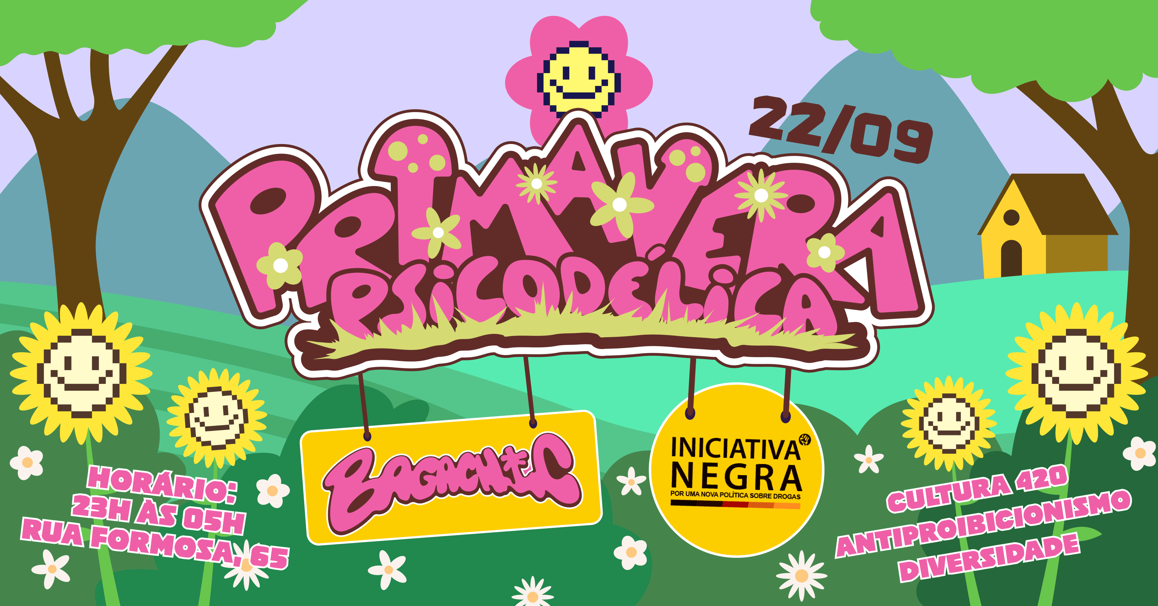 Bagachic Convida Iniciativa Negra - Primavera Psicodélica Cover