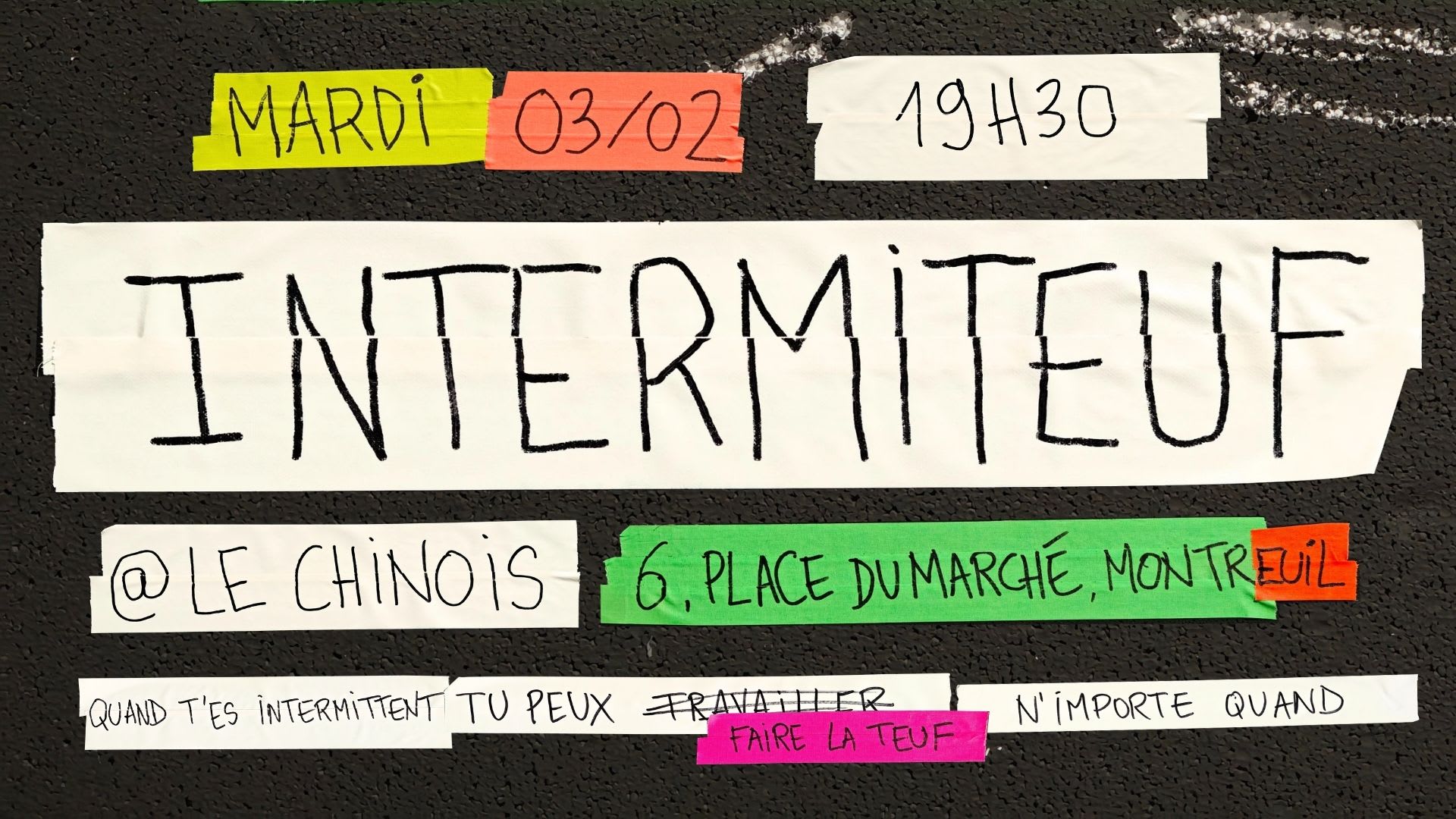 Intermiteuf #1 - @ Le Chinois - Montreuil Cover