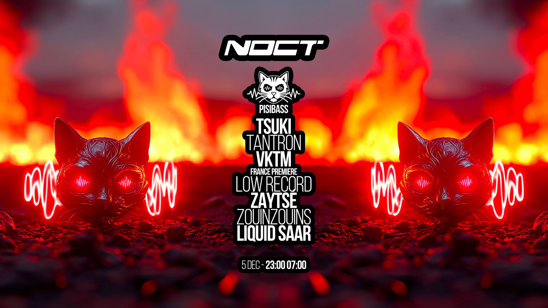 Pisibass X Noct : Tsuki - Tantron - Vktm - Low Record & More Cover