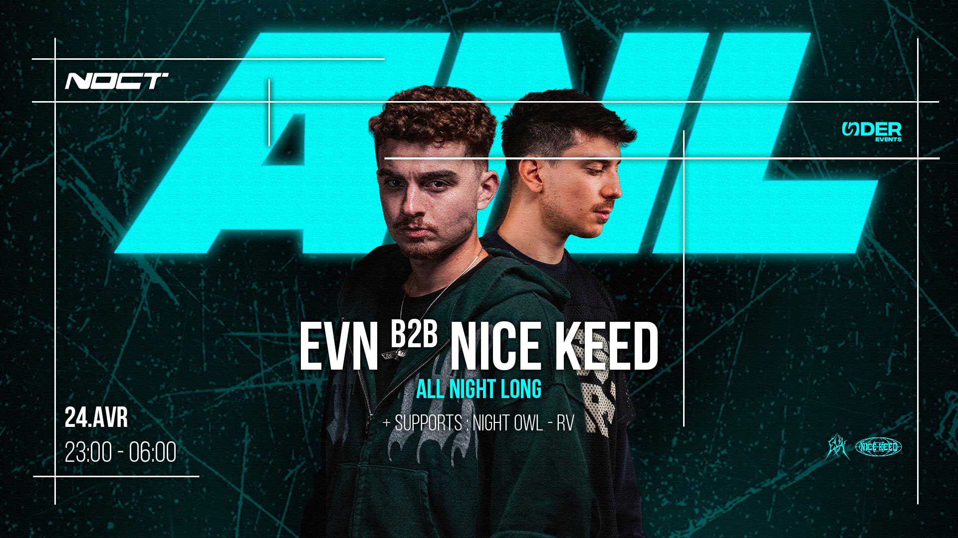 Under Events : Evn B2b Nice Keed All Night Long Cover