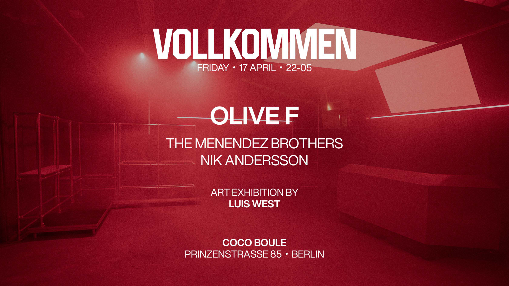 Vollkommen - Art & Club Night @ Coco Boule | 17.04.2026 Cover