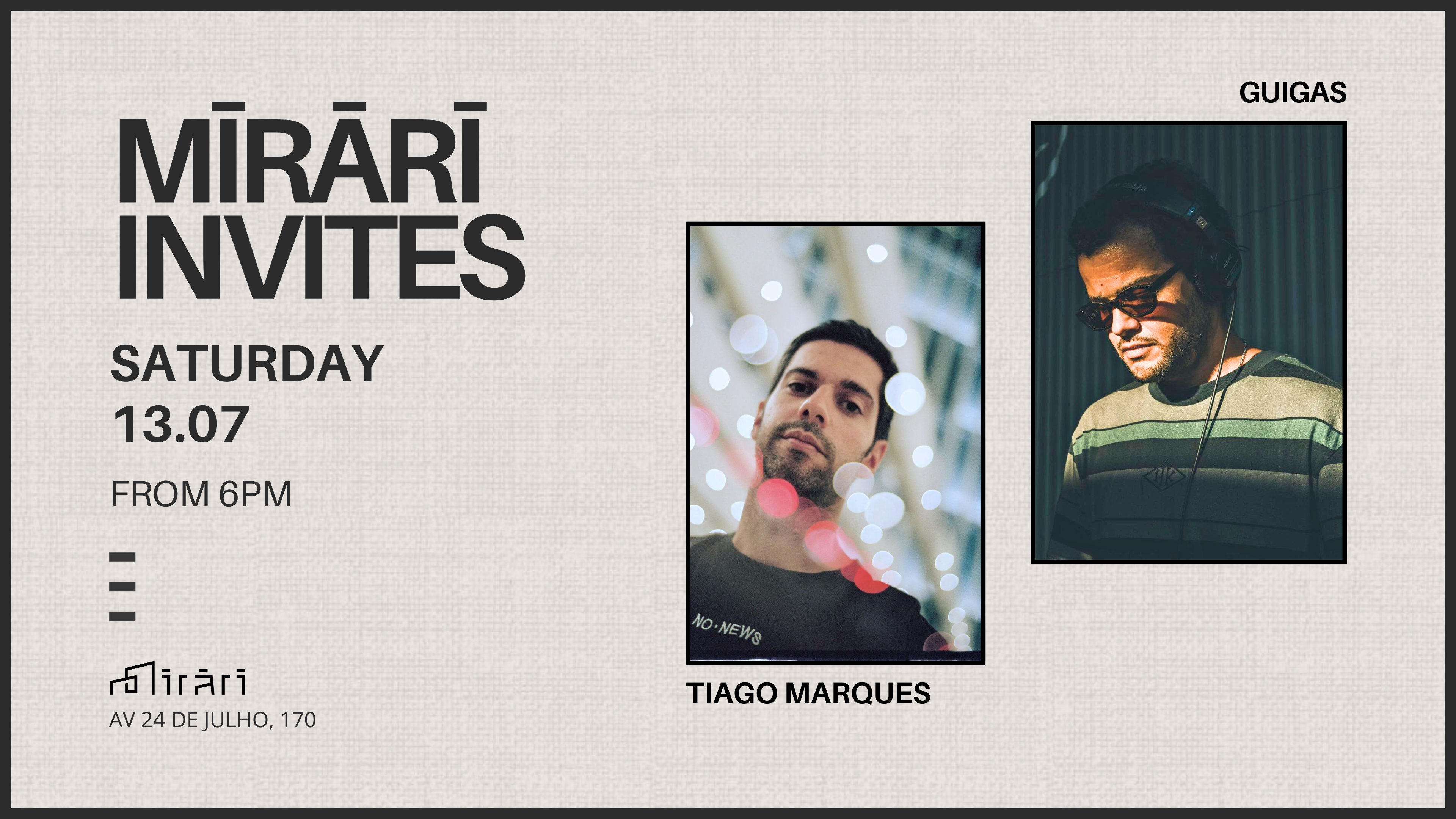Mirari Invites: Tiago Marques & Guigas Cover