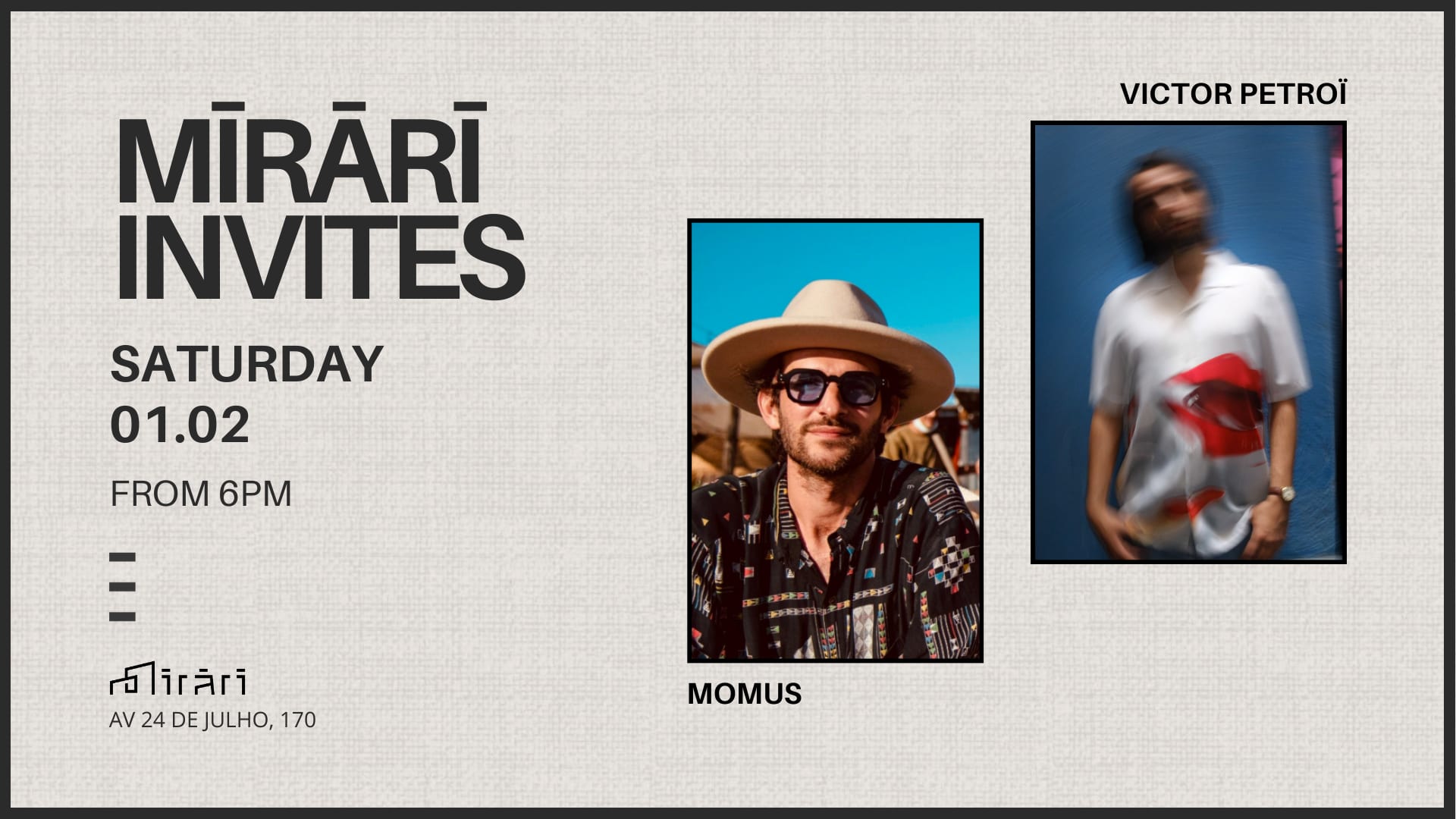 Mirari Invites: Momüs & Victor Petroï Cover