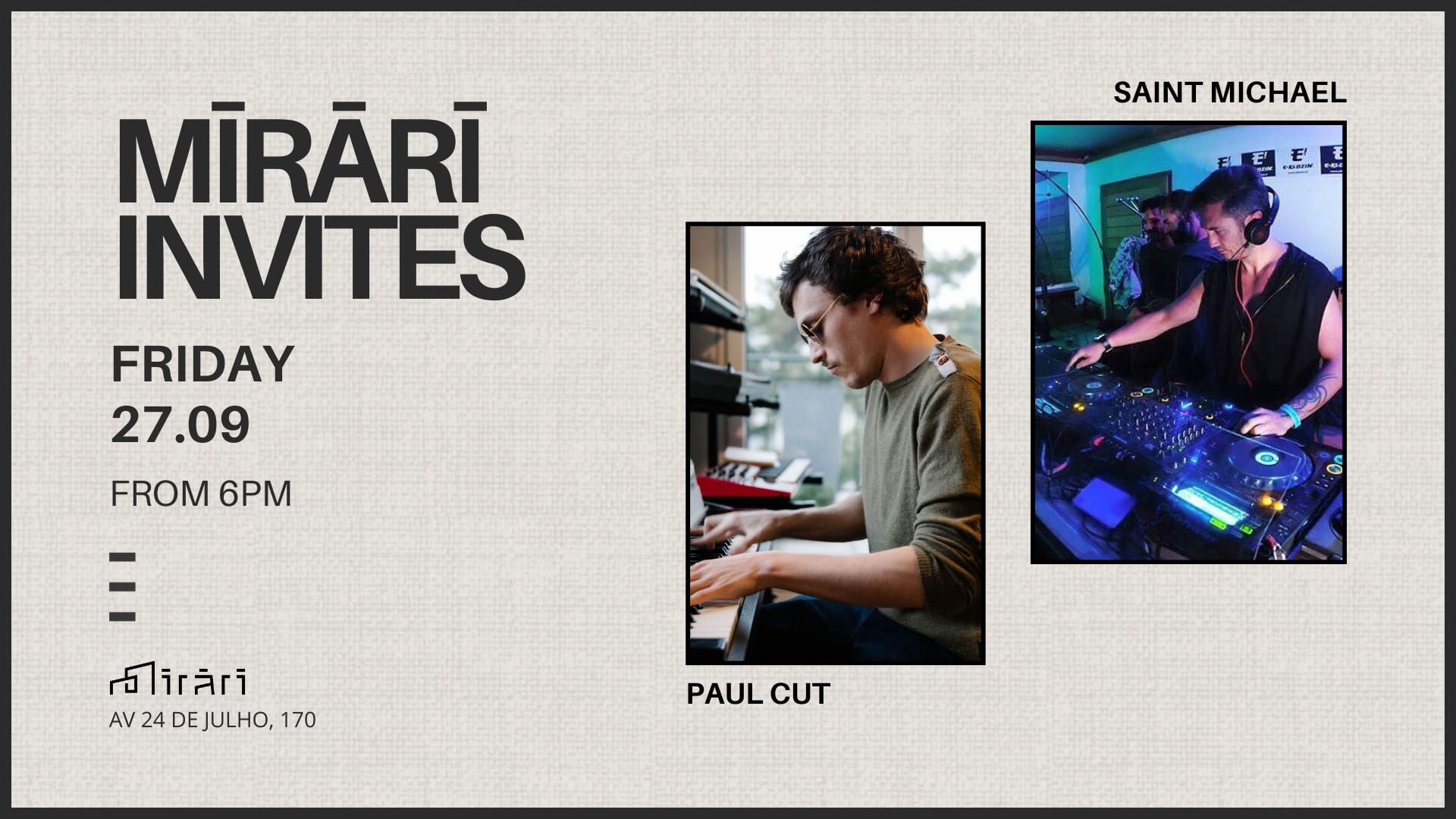 Mirari Invites: Paul Cut & Saint Michael Cover