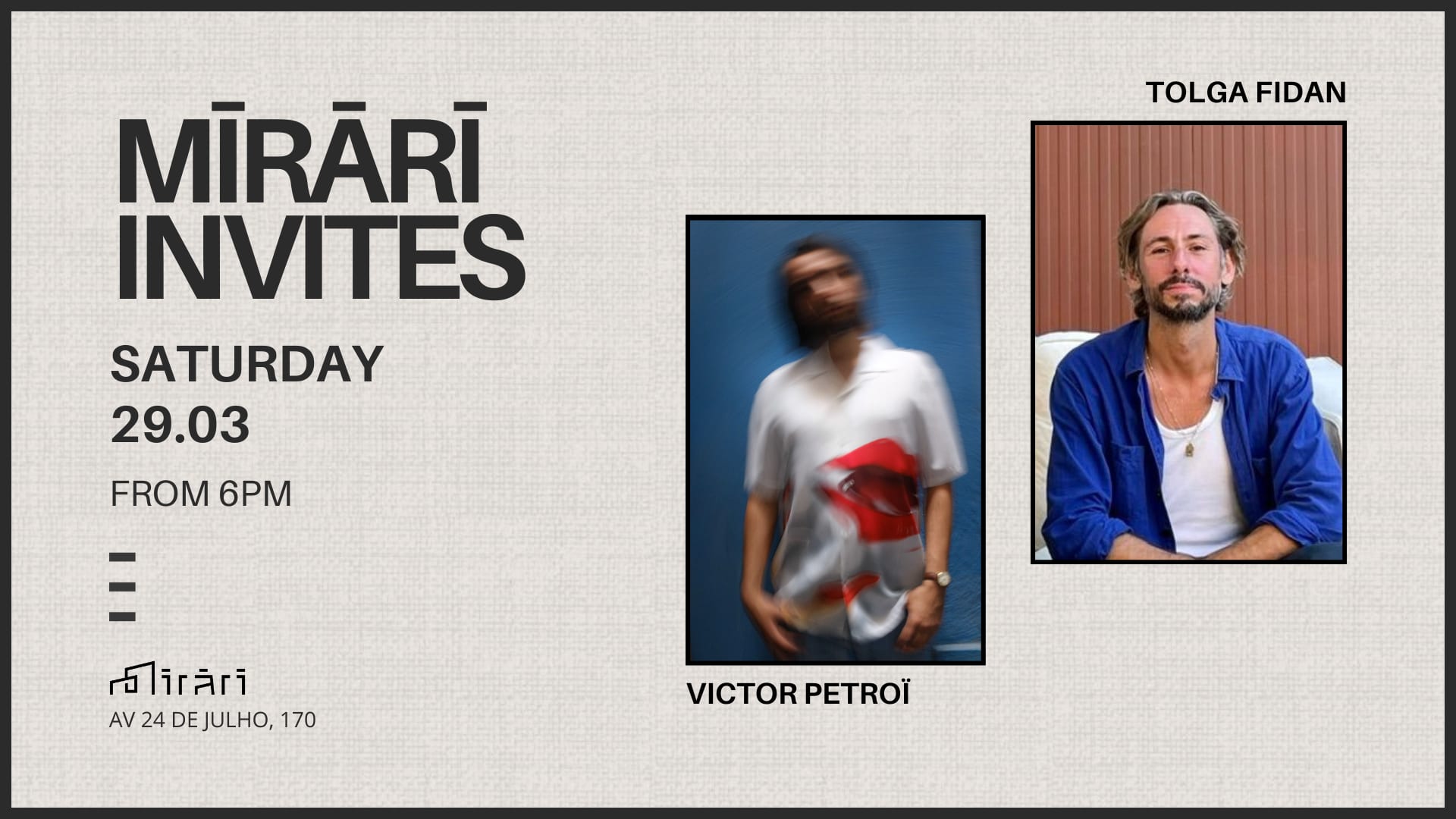 Mirari Invites: Victor Petroï & Tolga Fidan Cover