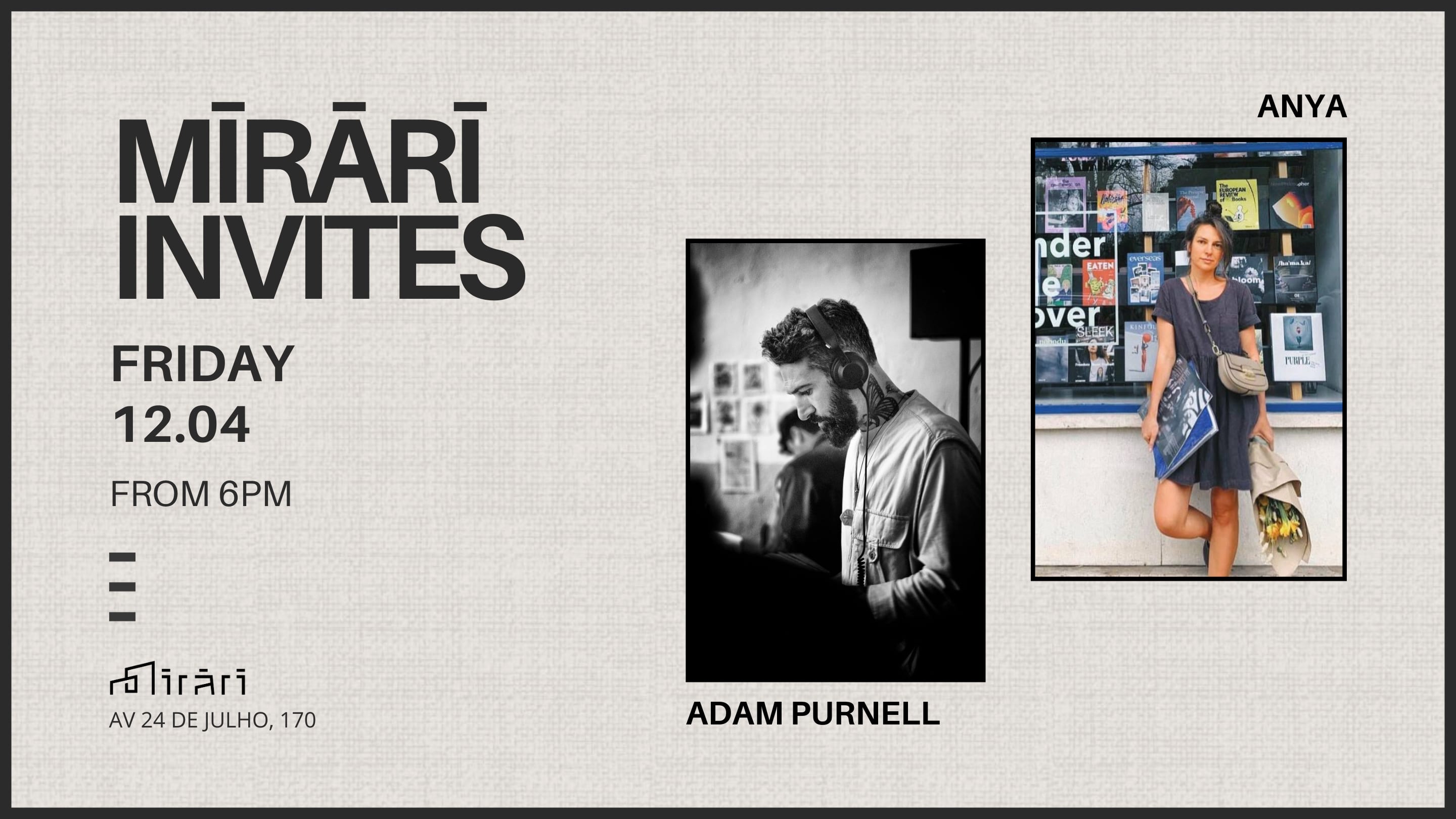 Mirari Invites: Adam Purnell & Anya Cover