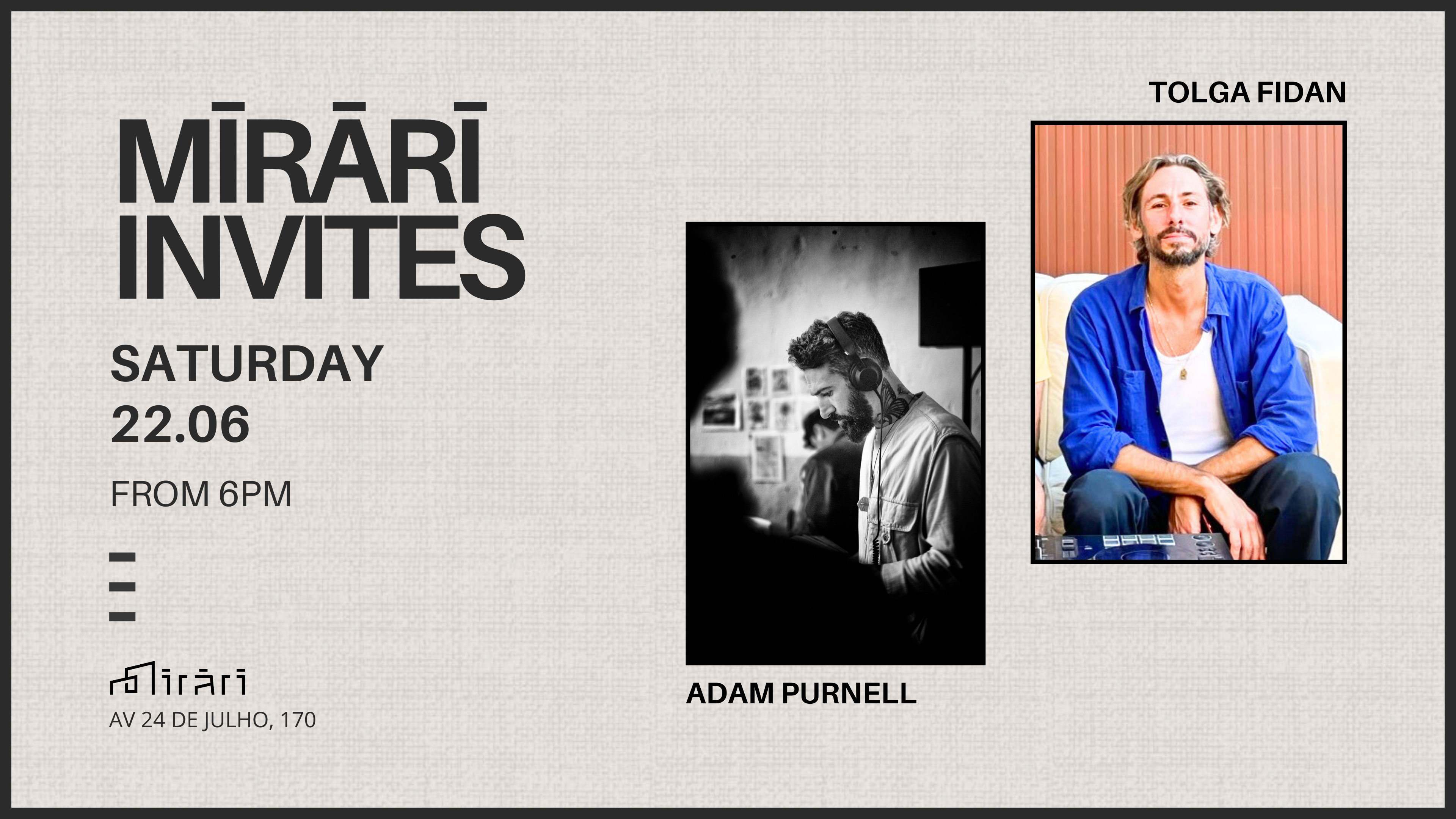 Mirari Invites: Adam Purnell & Tolga Fidan Cover