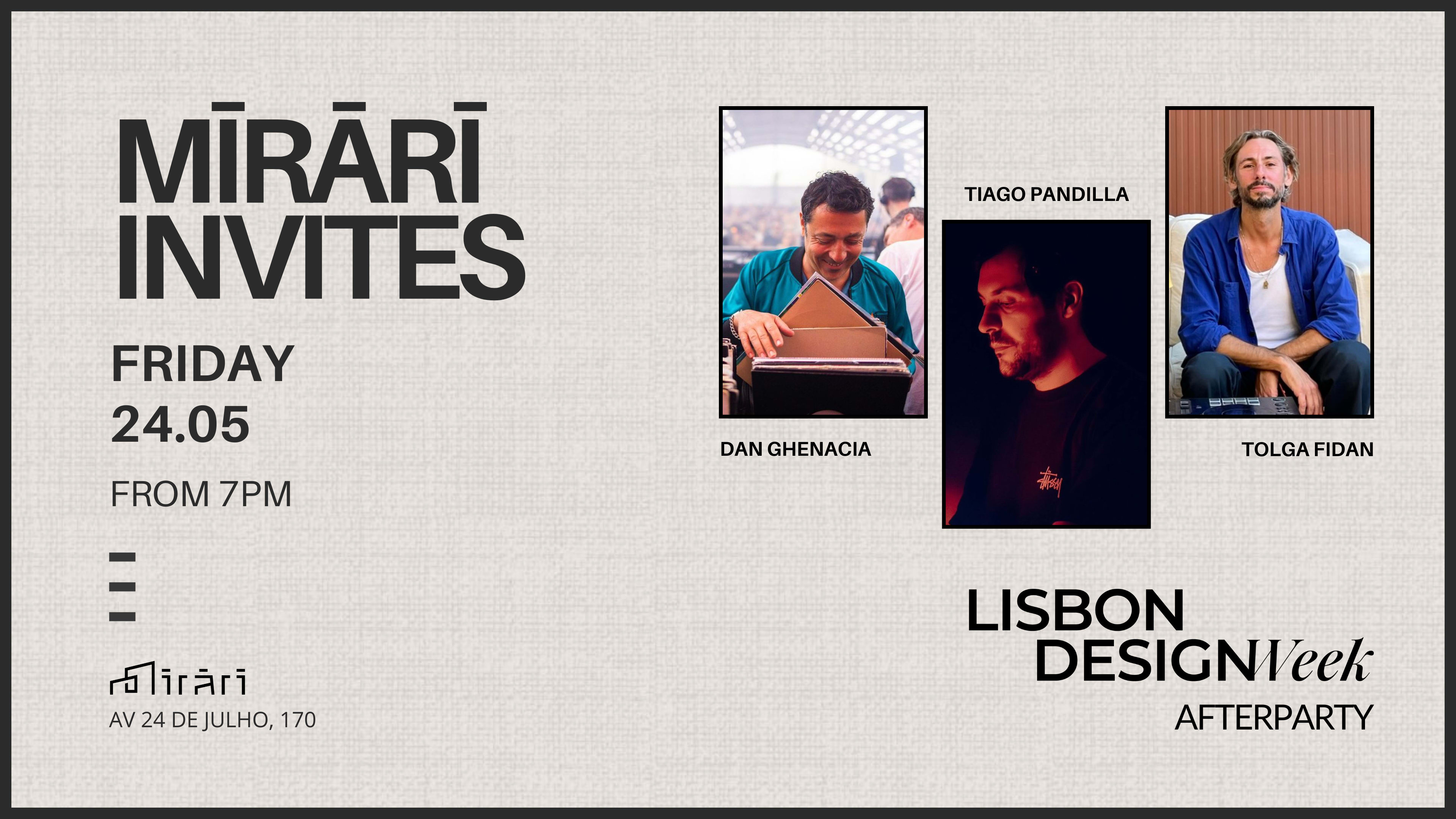 Mirari & Ldw Invite: Dan Ghenacia, Tiago & Tolga Fidan Cover