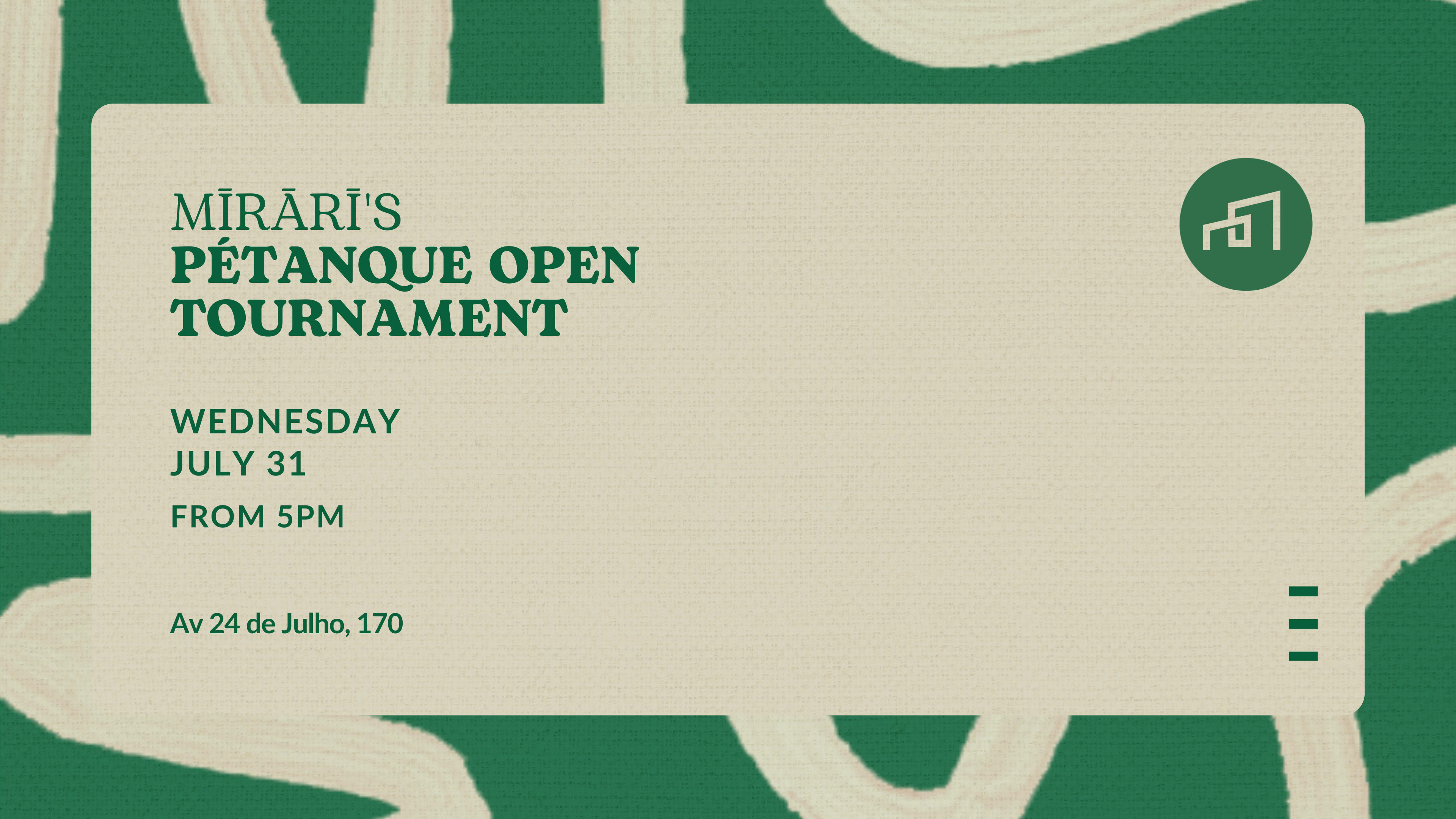 Mirari's Pétanque Open Tournament | July 31 Cover