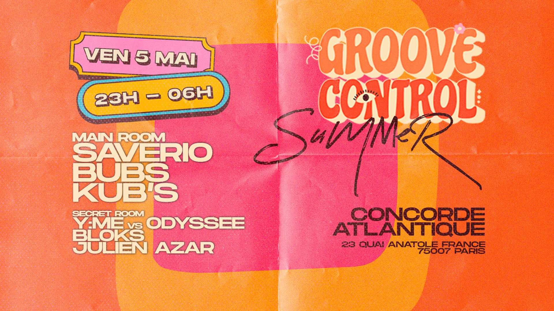 Groove Control : Saverio, Bubs , Kub's  @Concorde Atlantique Cover