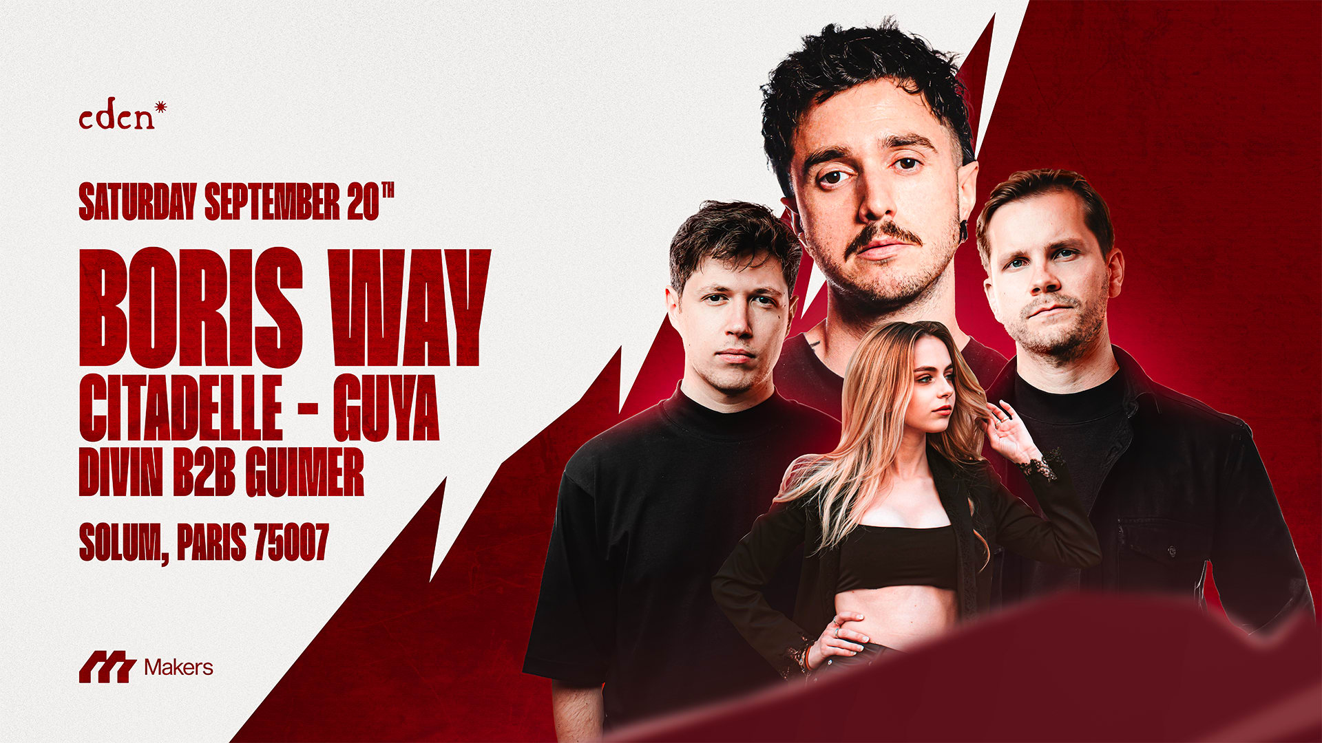 Eden* Presents: Boris Way, Citadelle, Guya, Divin & Guimer Cover