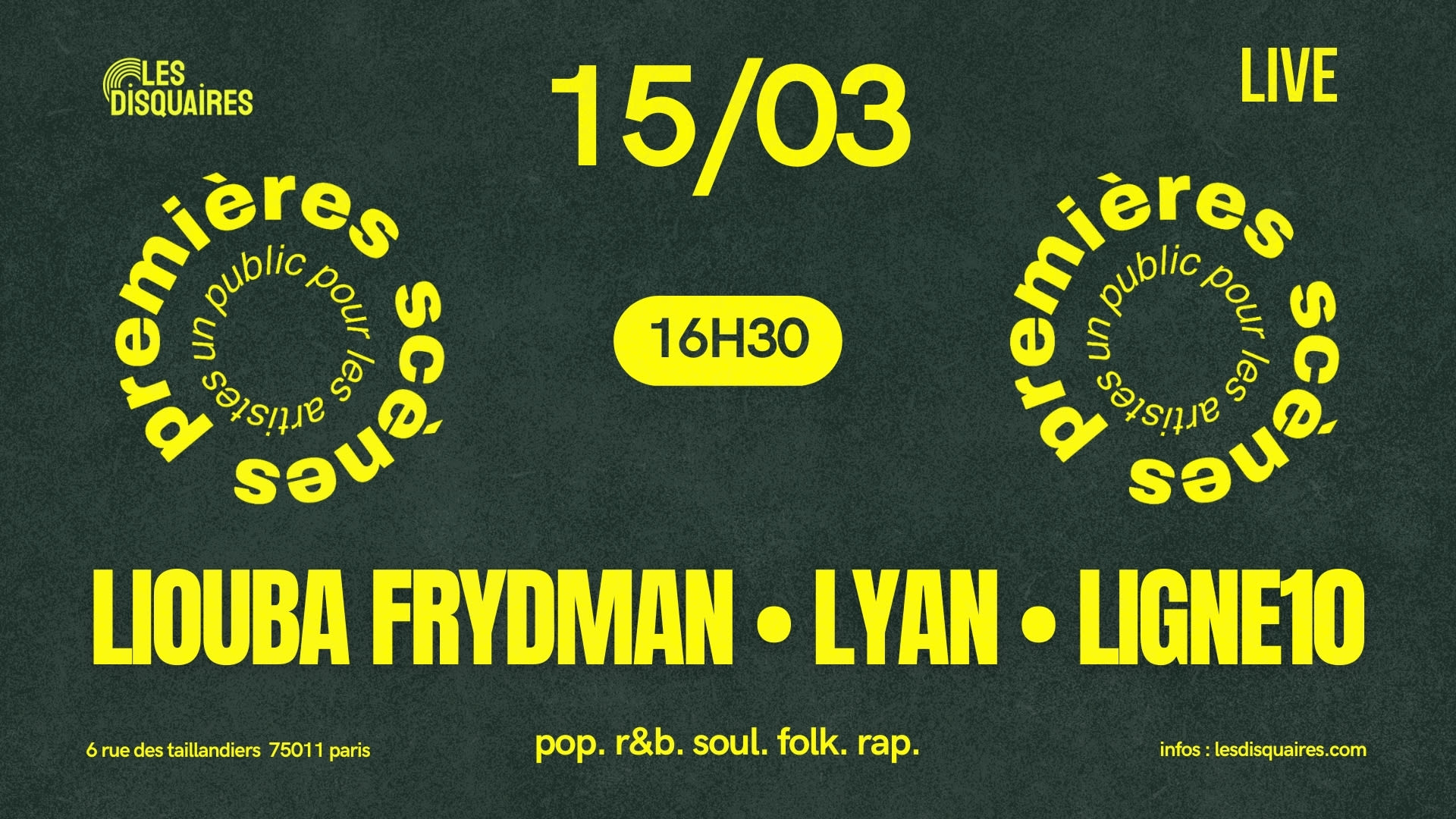 Première Scène - Live Cover