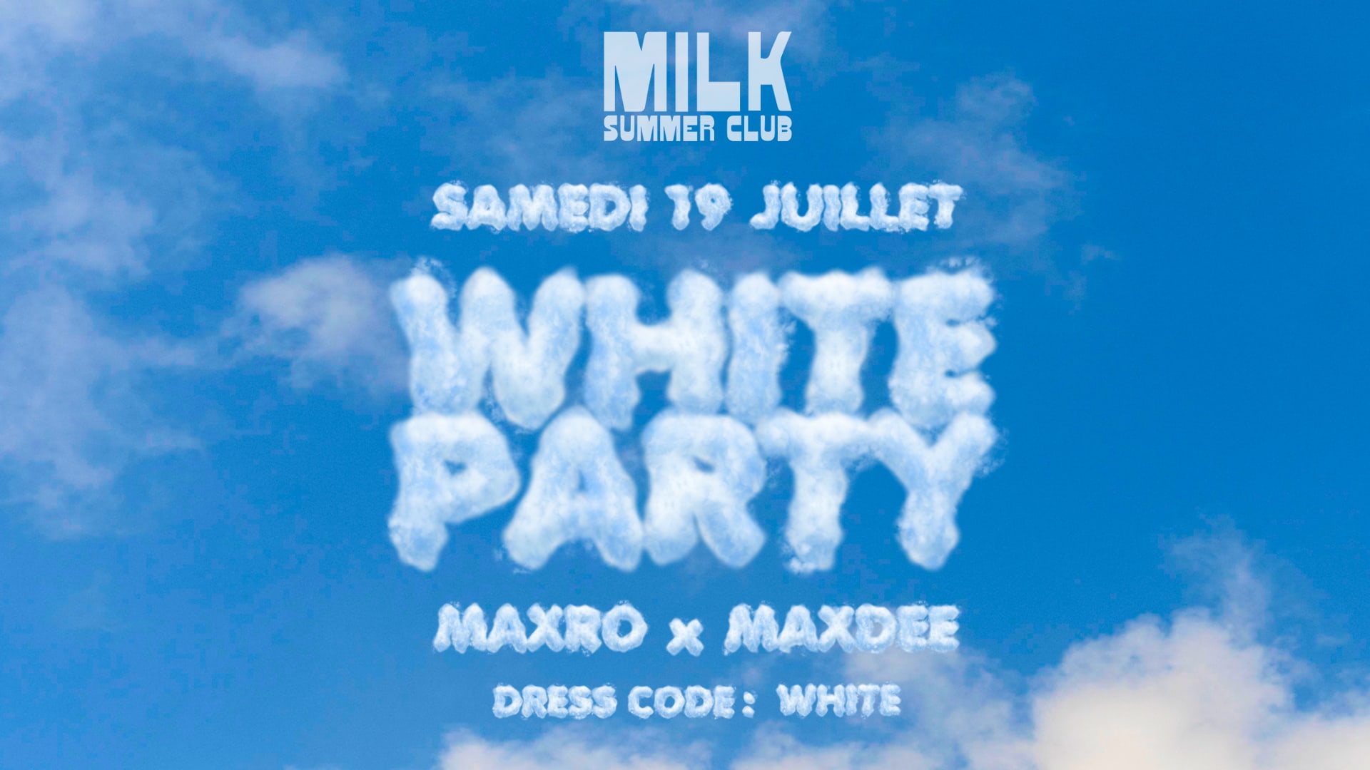 Sam 19 Juil - White Party W/ Maxro Cover