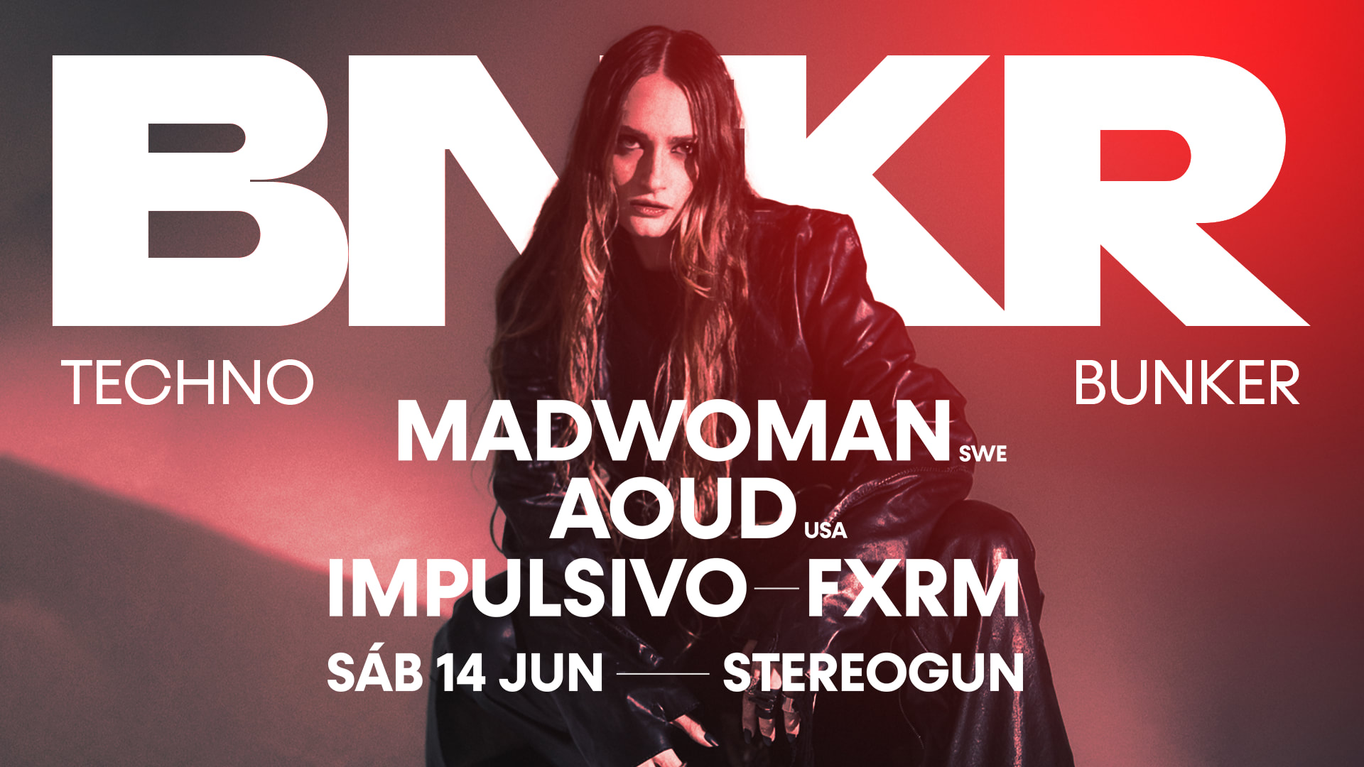Techno Bunker - Madwoman + Aoud @ Stereogun, Leiria Cover