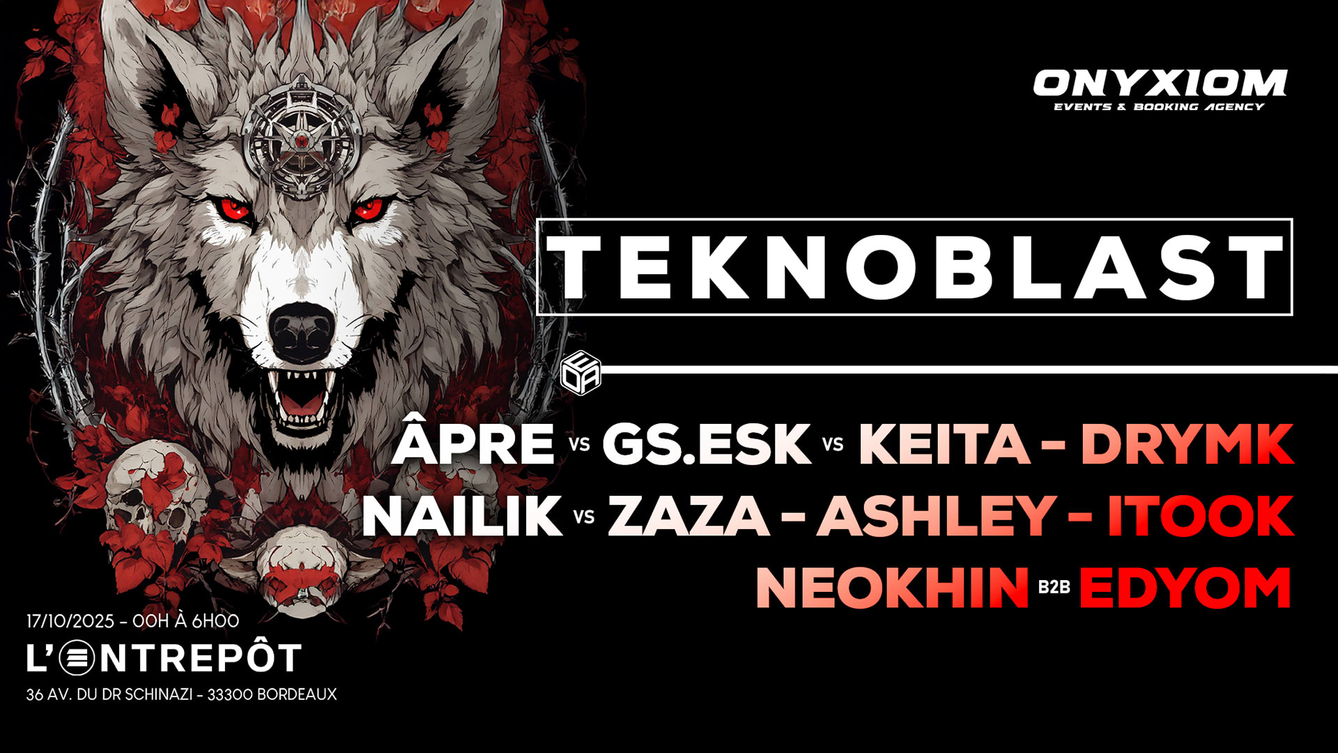 Onyxiom - Teknoblast - W/ Drymk Âpre Gs Esk Keita & Zaza.... Cover