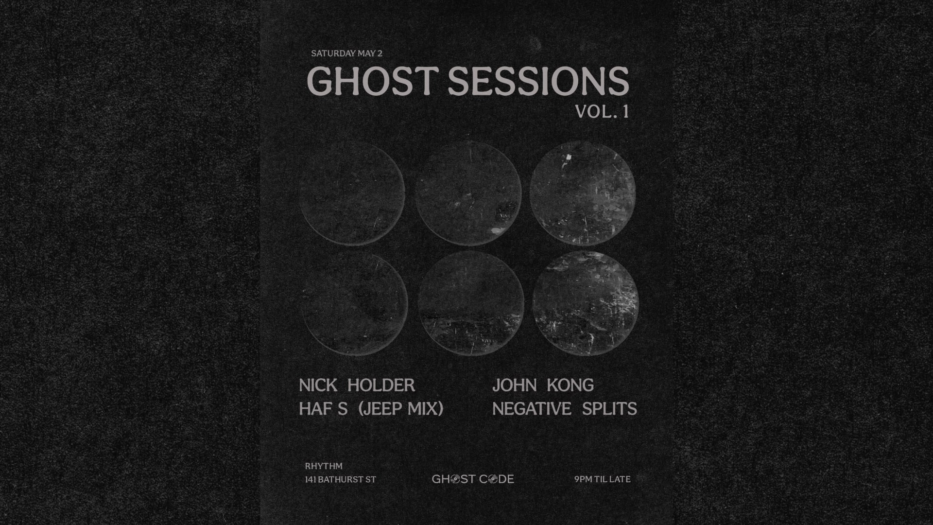 Ghost Code Presents: Ghost Sessions Vol 1 Cover