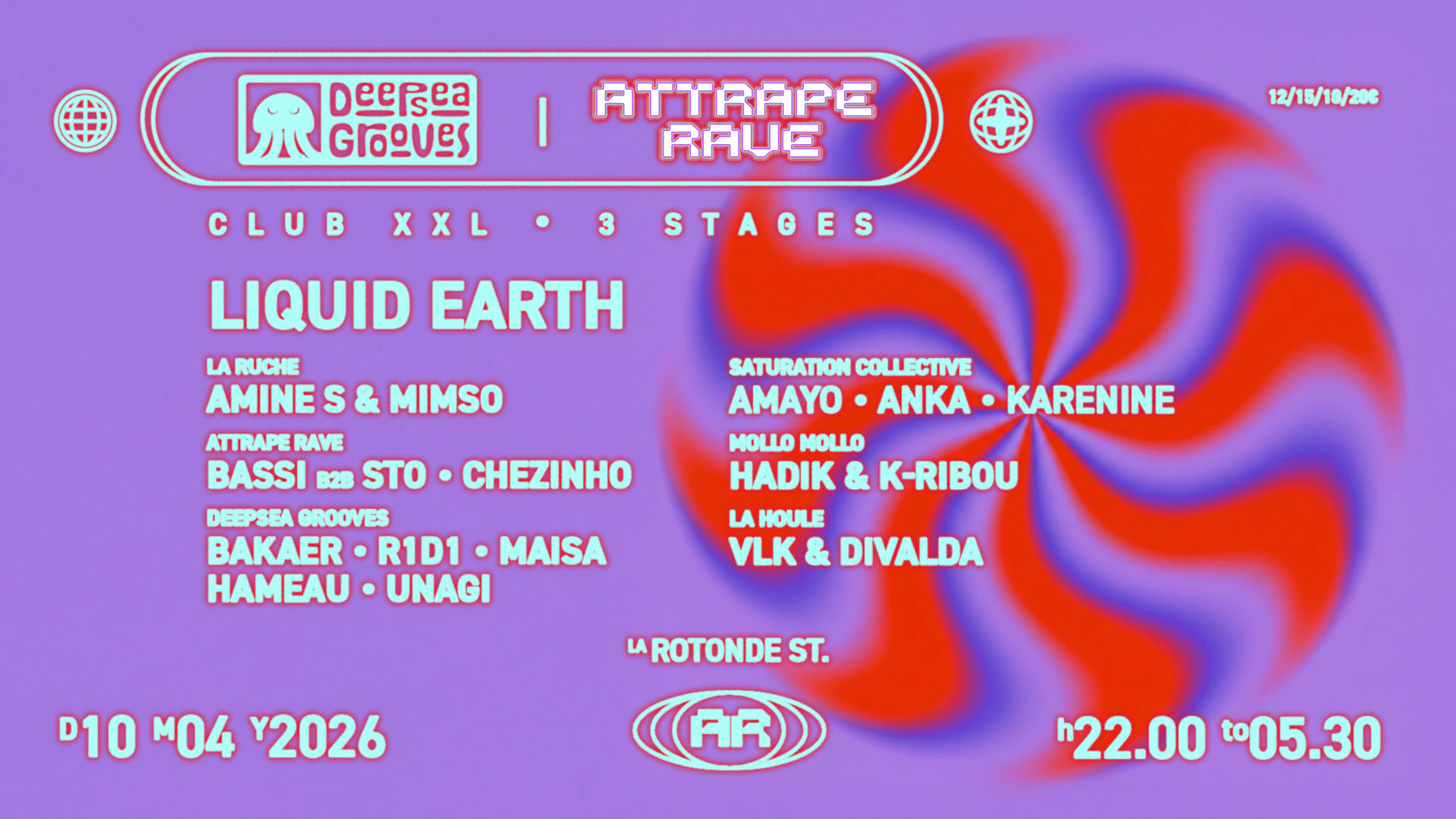 Deepsea Grooves X Attrape Rave : Liquid Earth & More Cover