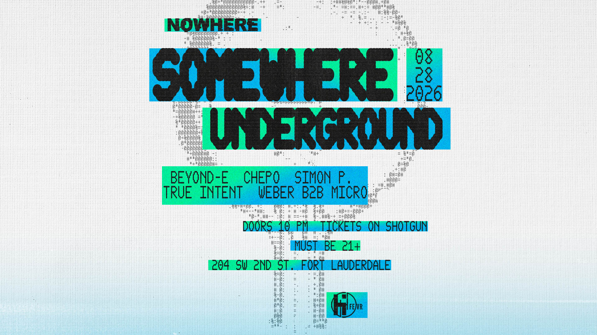 Somewhere Underground @ Nowhere Cover