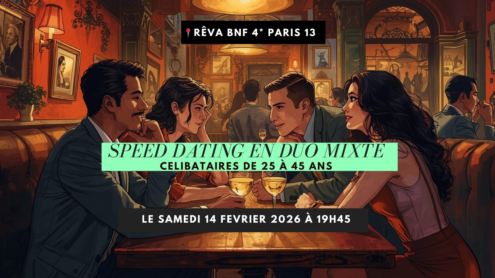 Speed Dating En Duo Mixte - 25-45 Ans Cover