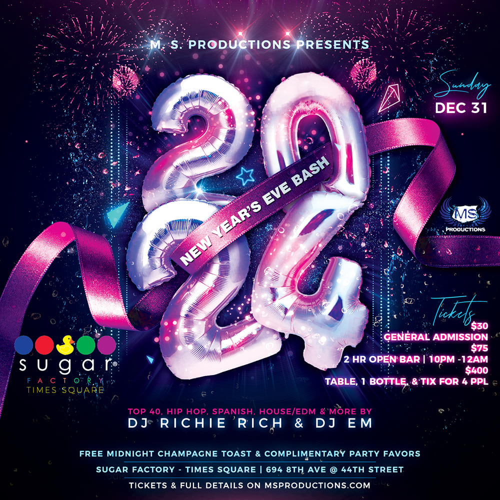 New Year's Eve At Sugar Factory Times Square Cover