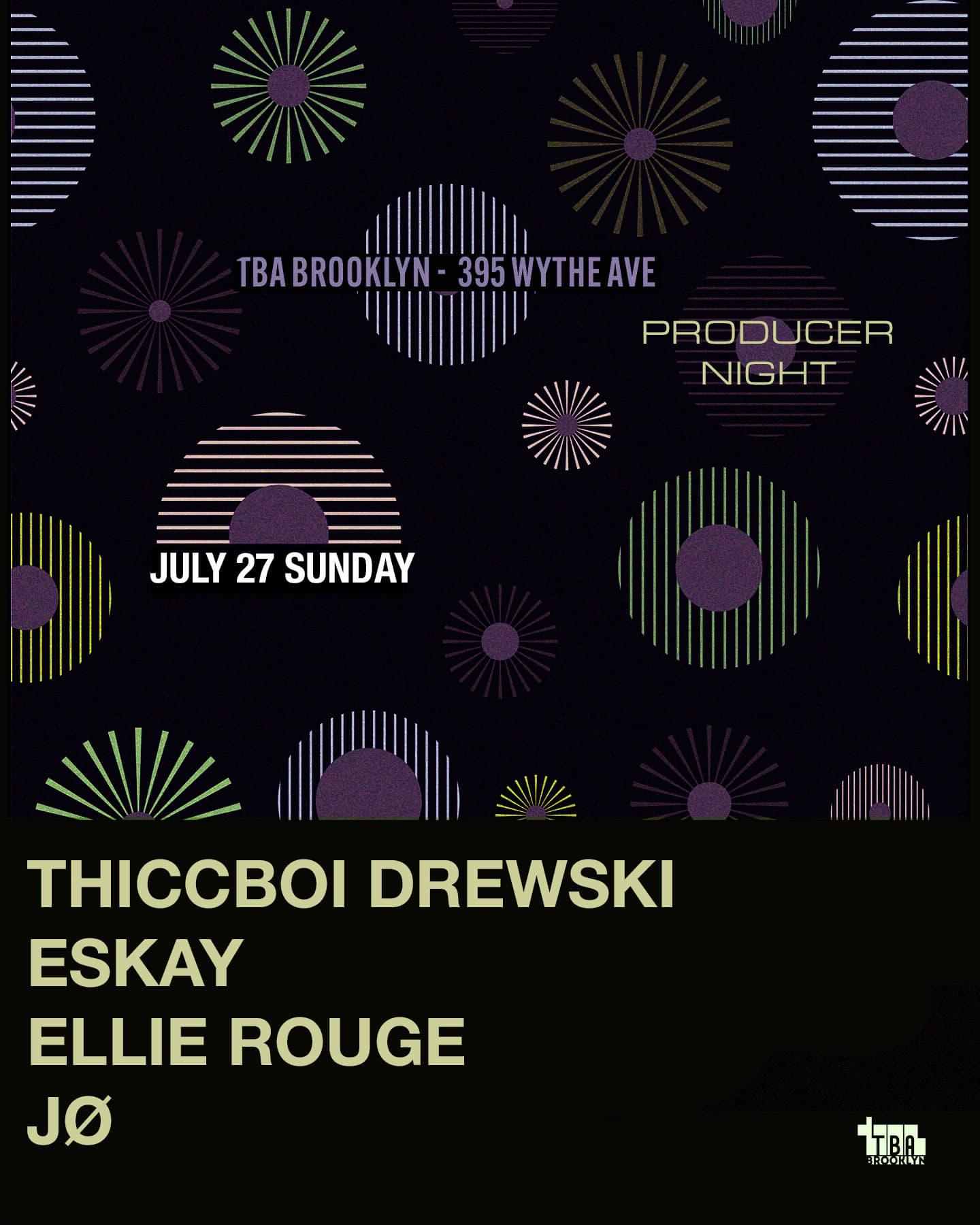 Producer Night: Thiccboi Drewski, Eskay, Ellie Rouge, Jø Cover