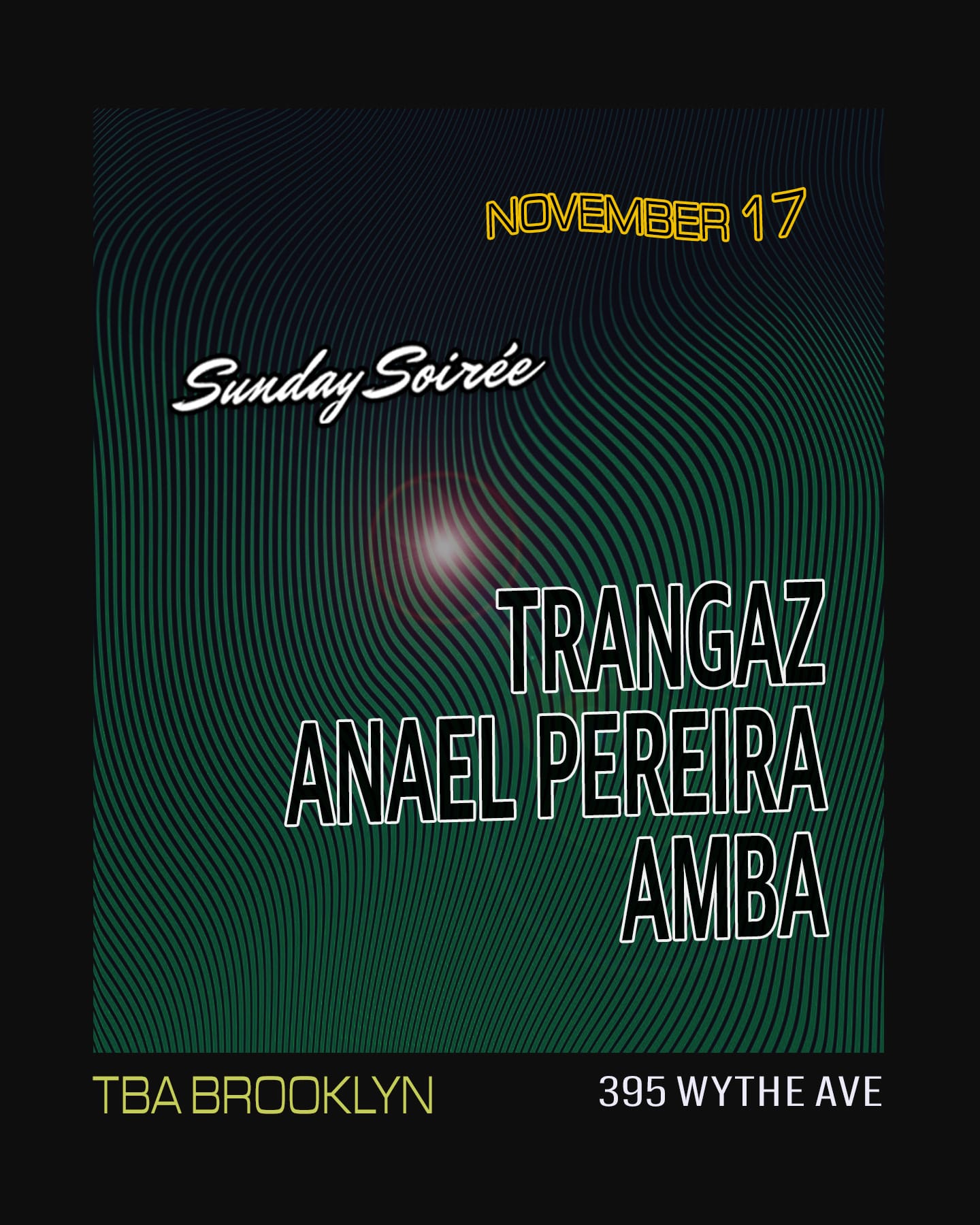 Sunday Soirée: Trangaz, Anael Pereira, Amba Cover