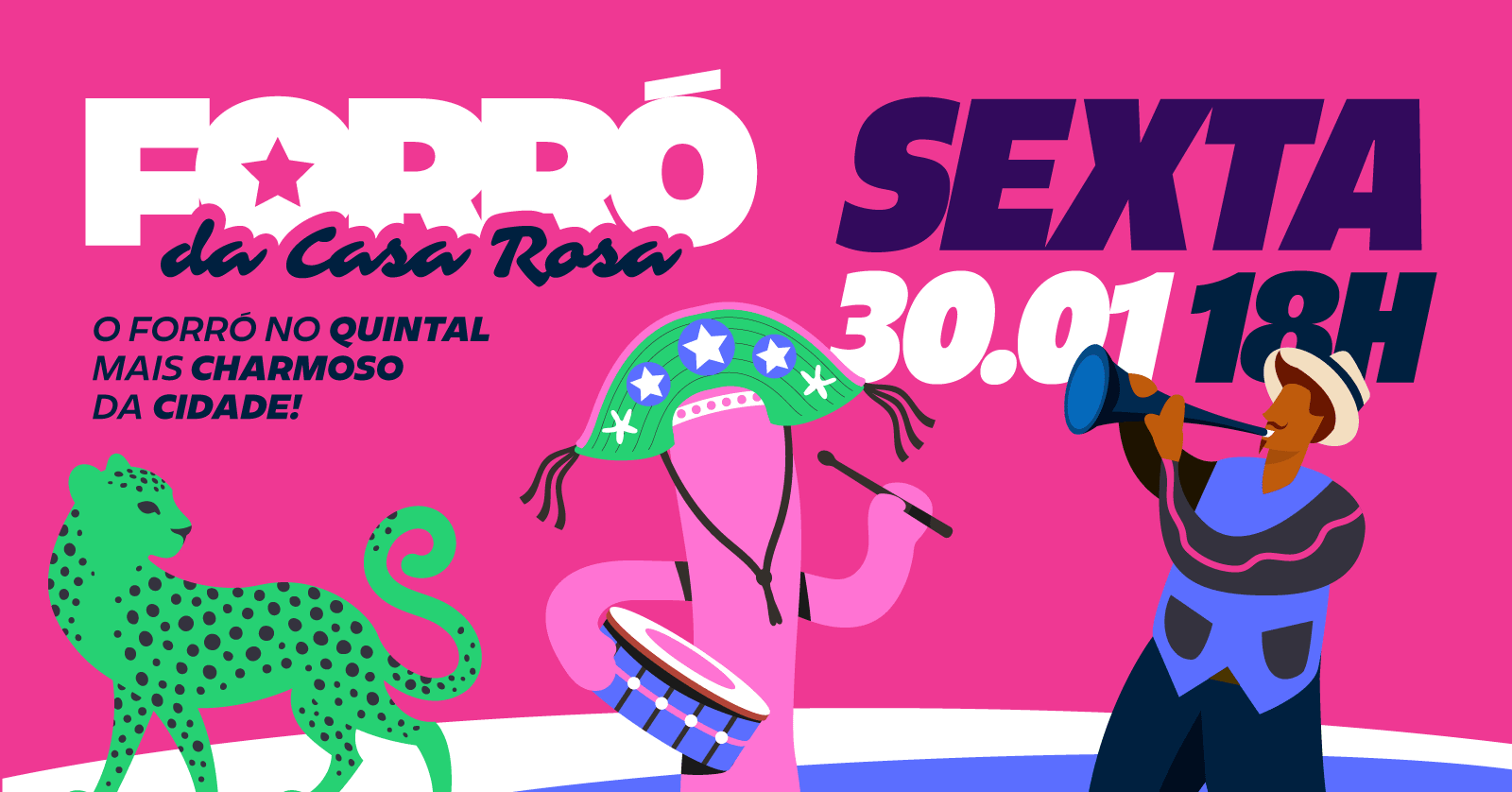 Forró Da Casa Rosa | 30/01 - (Sexta) Cover