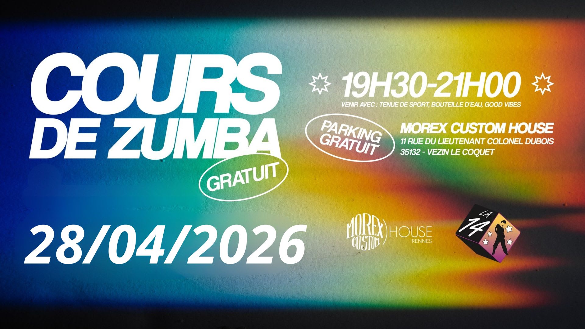 Cours De Zumba // Gratuit // La 14 // Morex Custom House Cover