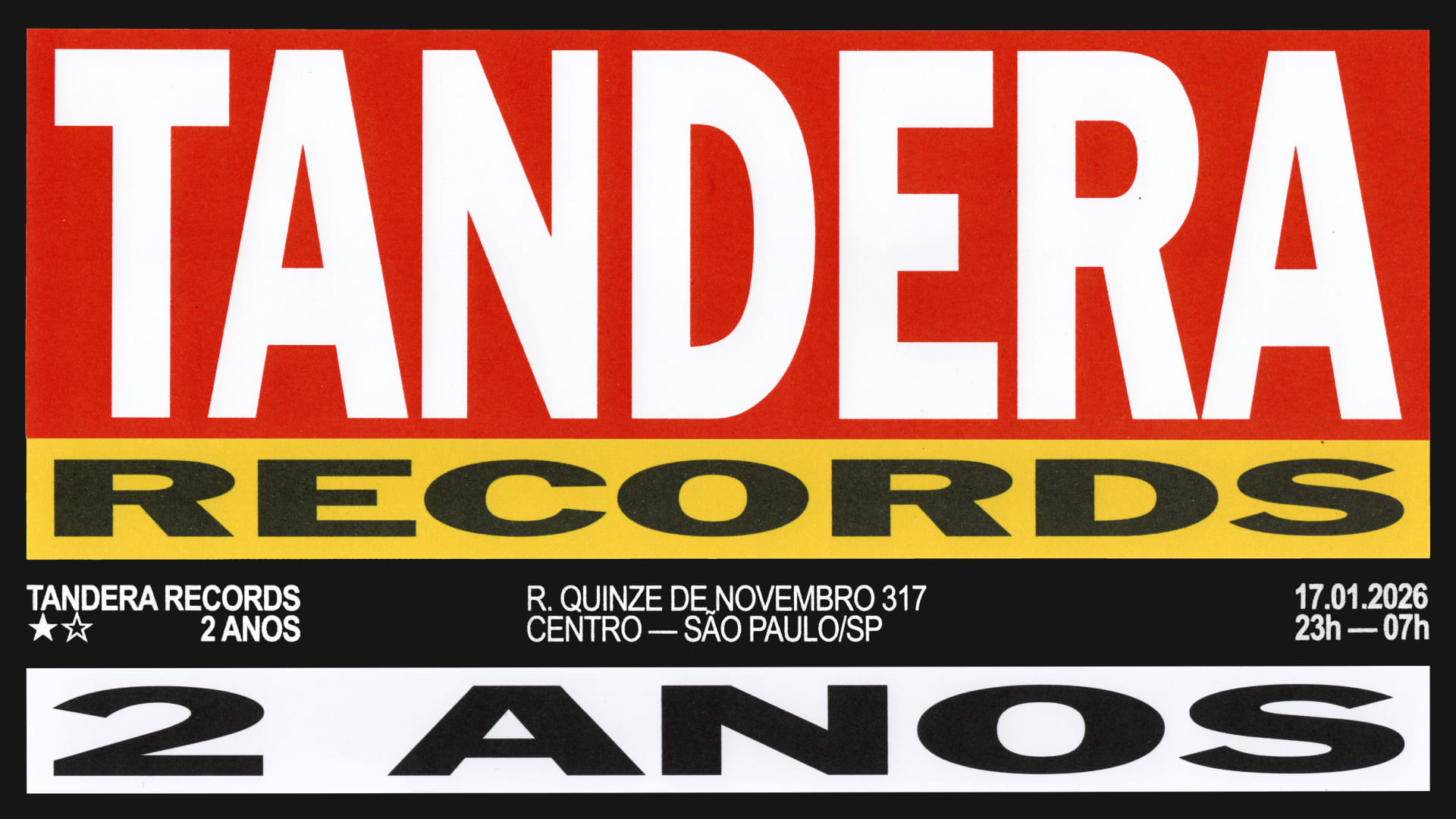 Tandera Records 2 Anos Cover
