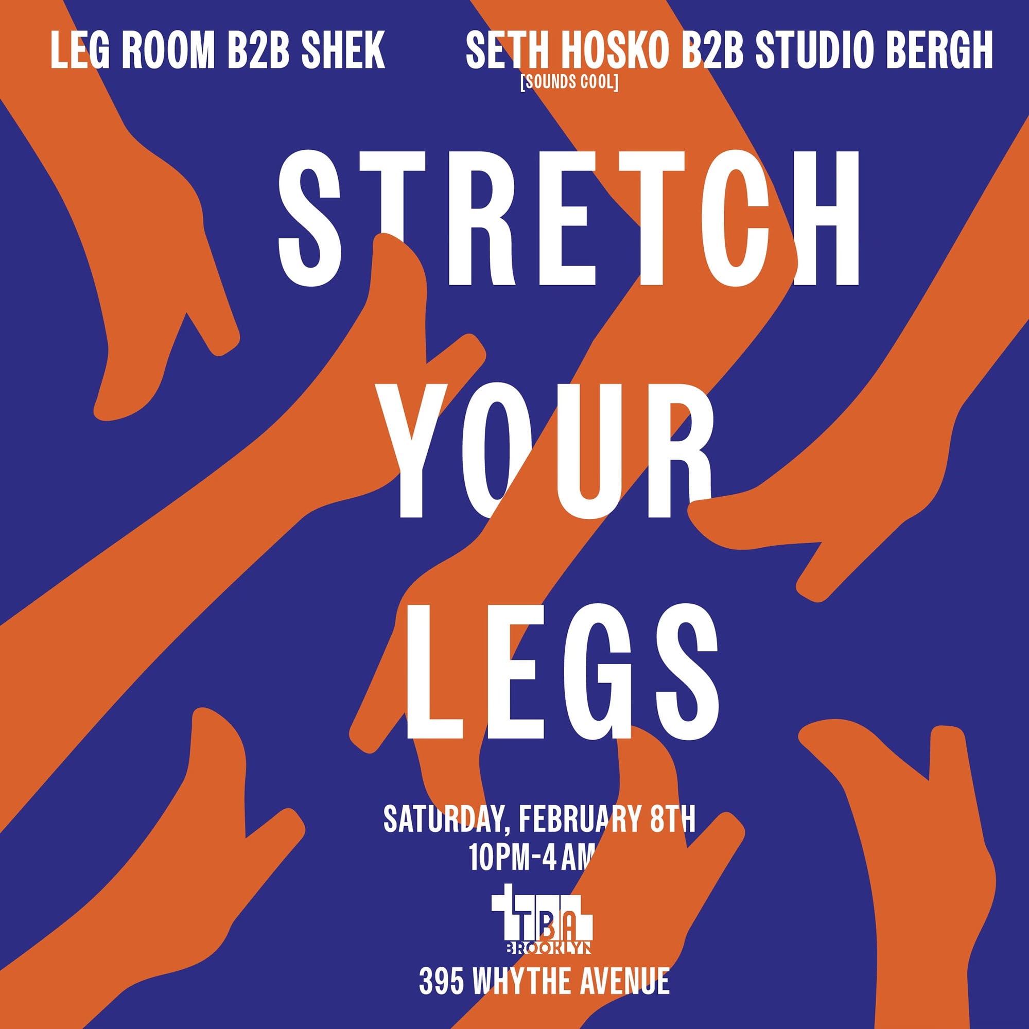 Stretch Your Legs: Leg Room, Shek, Seth Hosko, Studio Bergh Cover