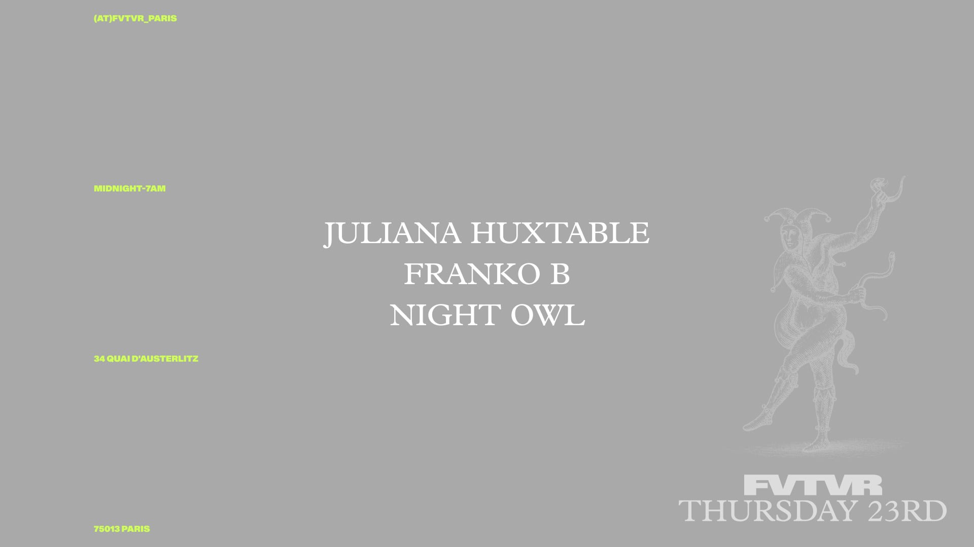 Juliana Huxtable, Franko B, Night Owl Cover