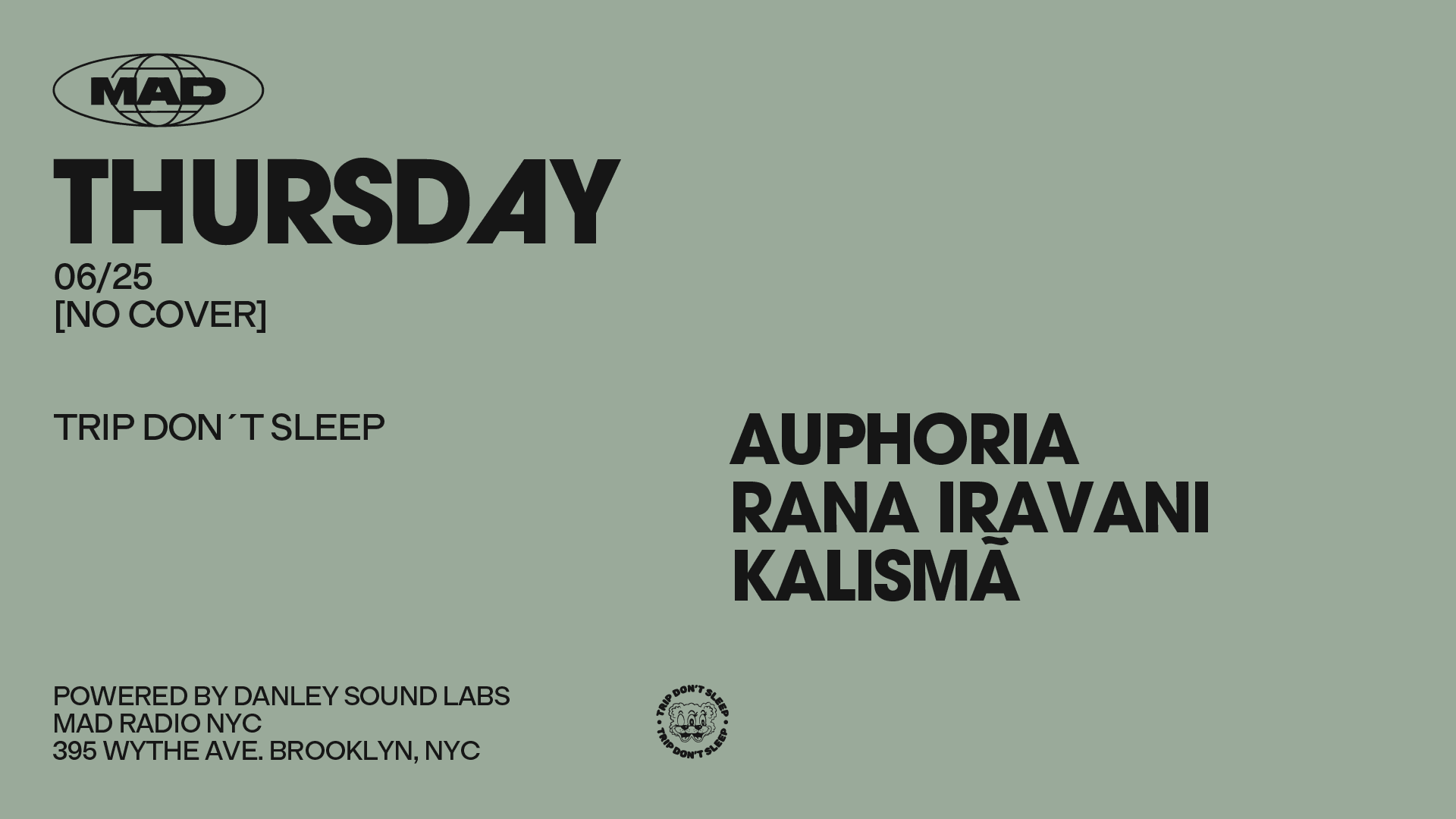 Trip Don't Sleep: Auphoria / Rana Iravani / Kalismã Cover