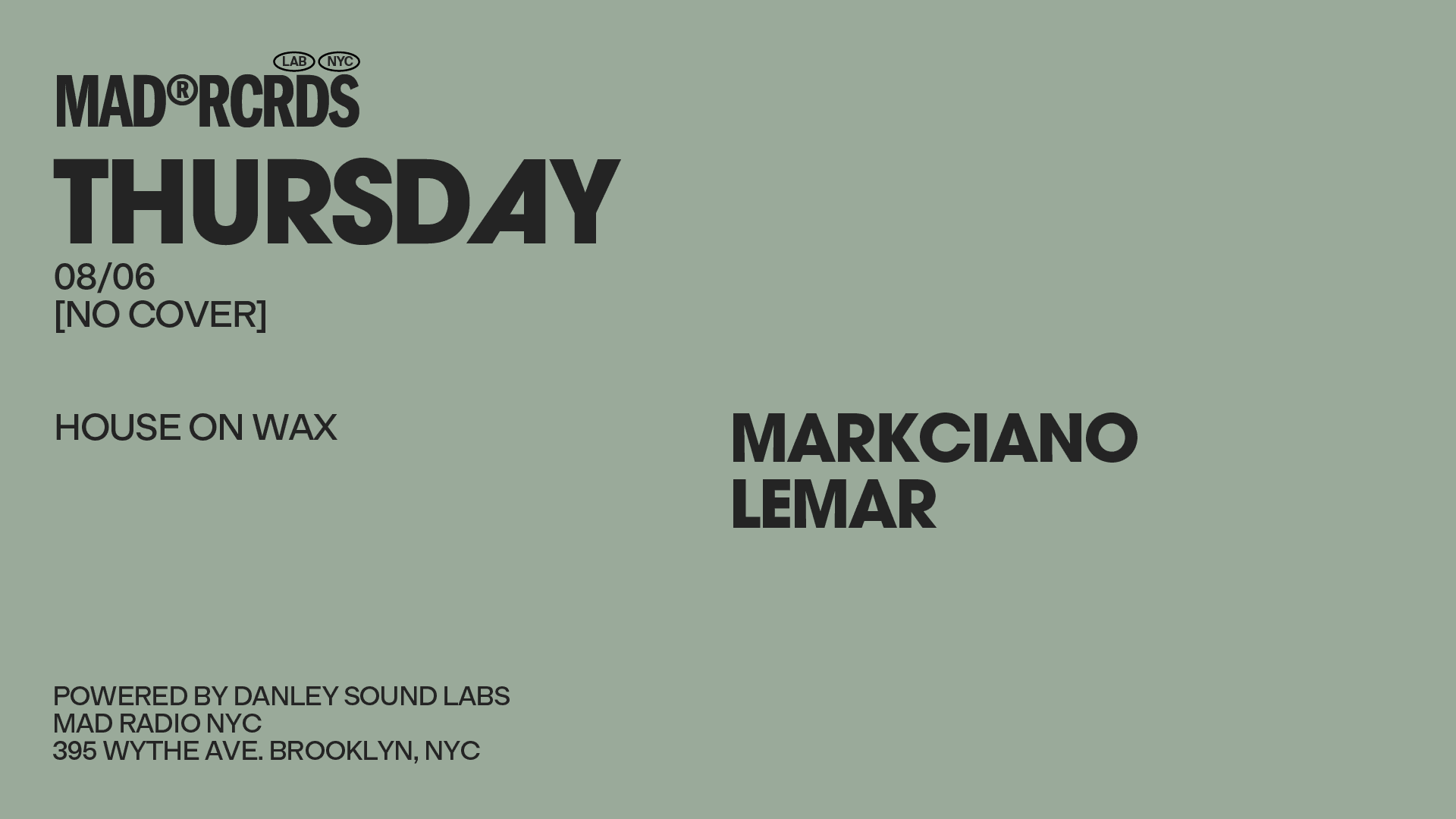 House On Wax: Markciano / Lemar Cover