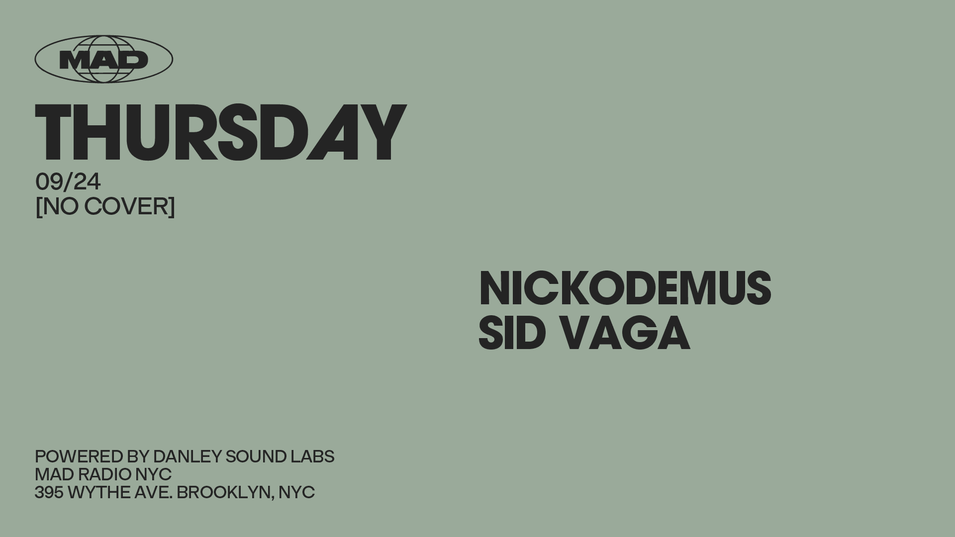 Nickodemus / Sid Vaga Cover