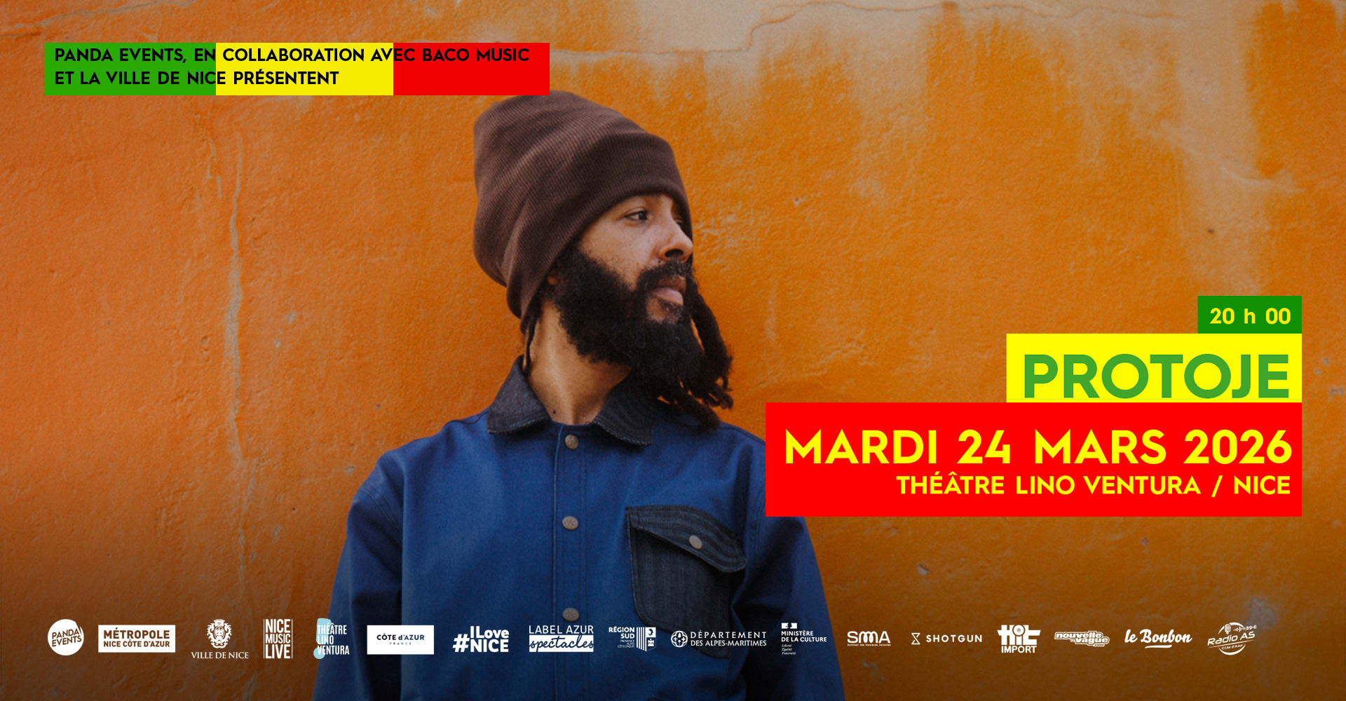 Protoje - Mar. 24 Mars 2026 @ Nice Cover