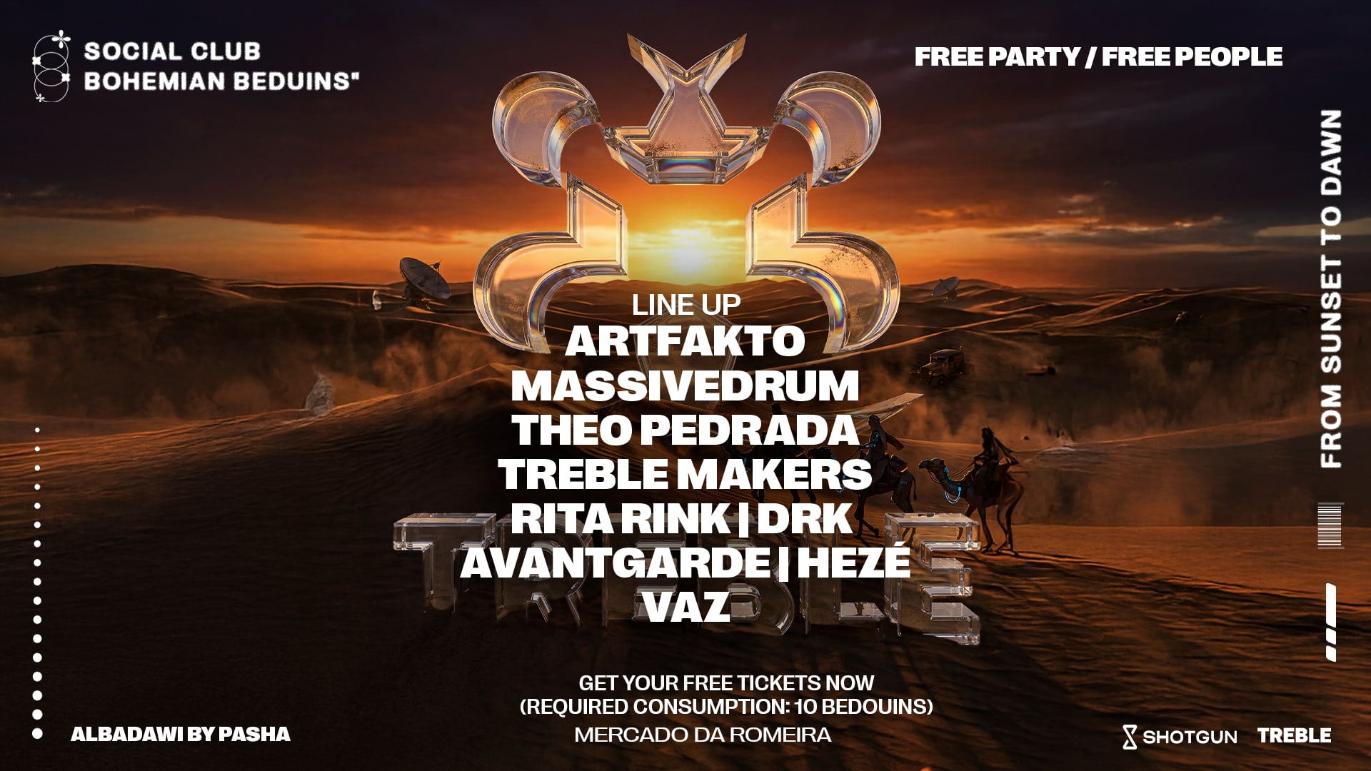 Free Party - Treble Social Club  - Bohemian Beduins Cover