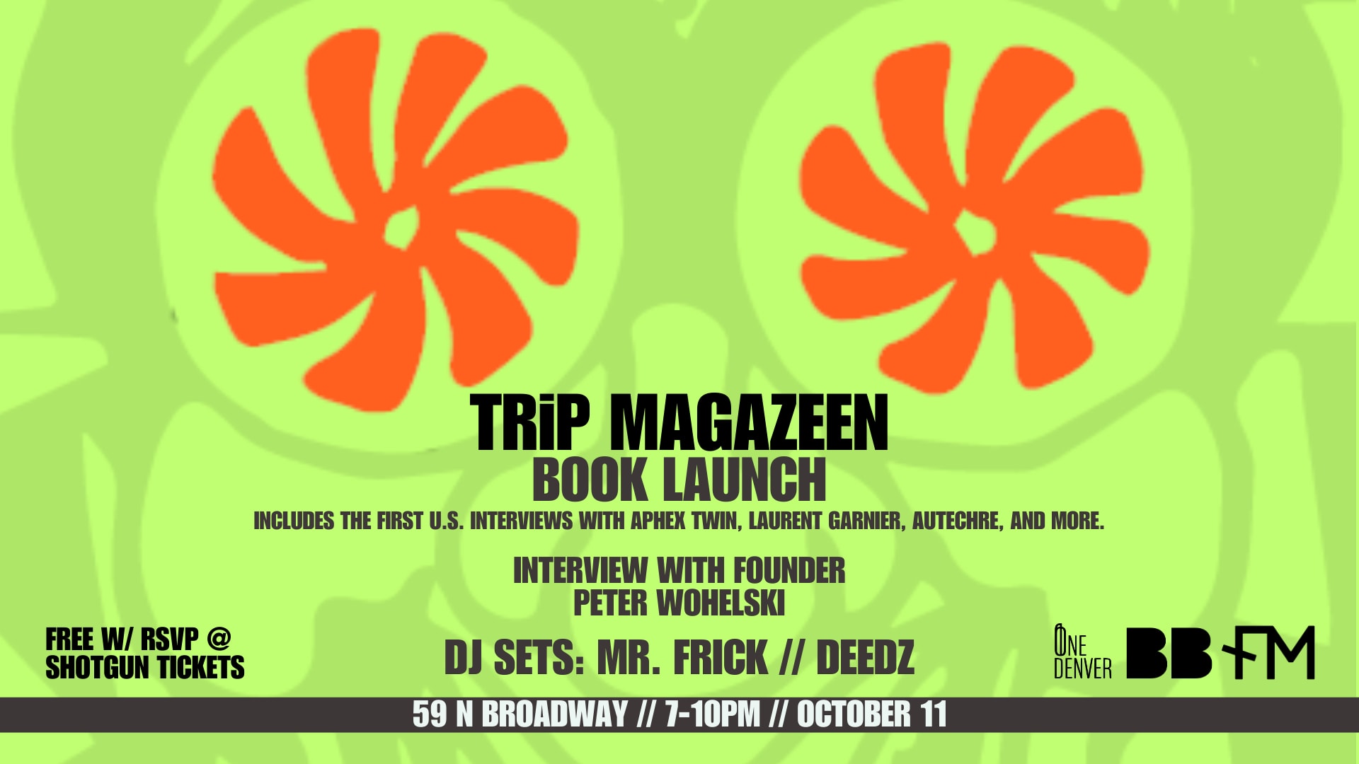 One Nighttime Symposium: Trip Magazeen Book Launch Cover
