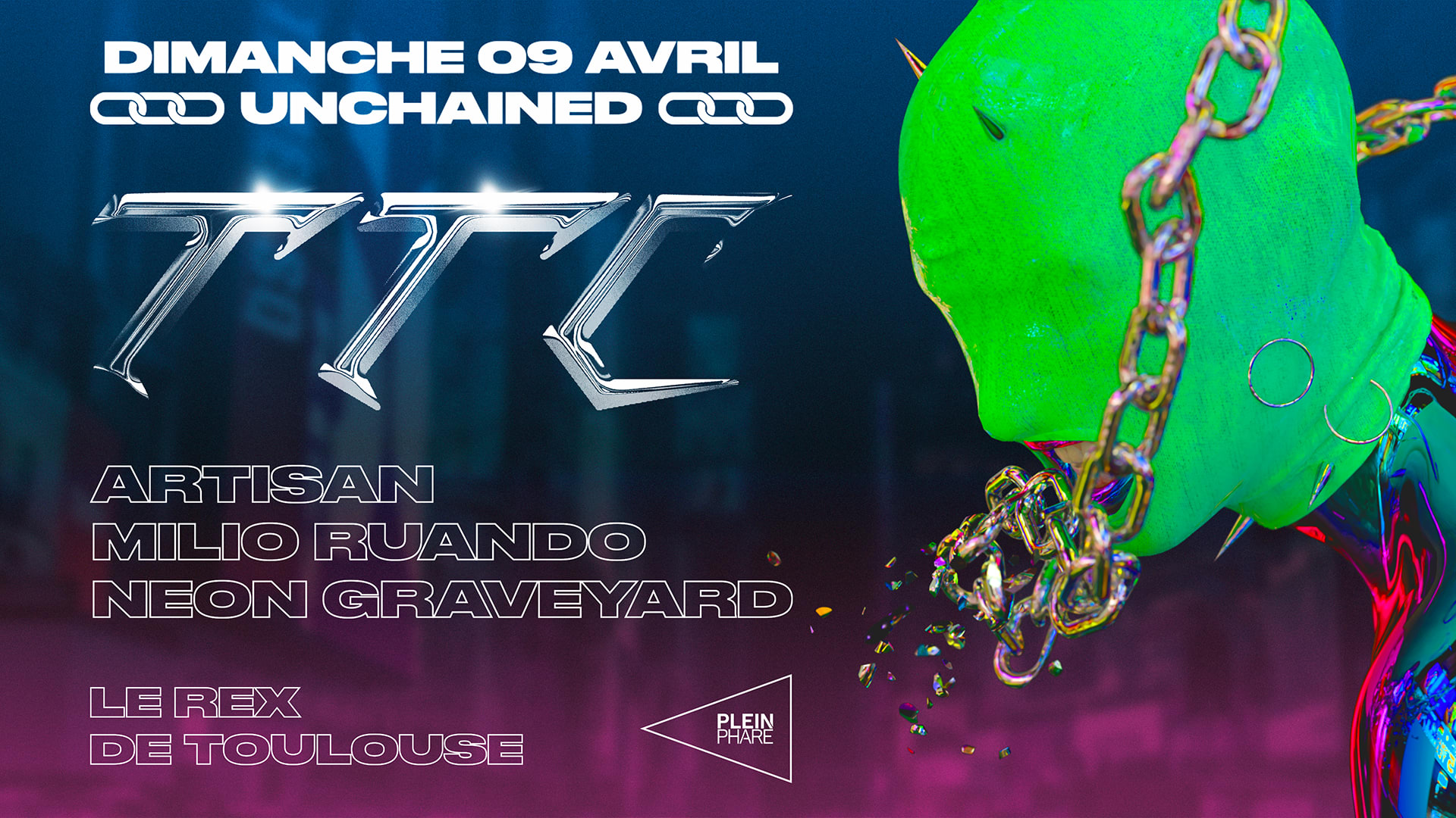 Unchained W/ Neon Graveyard, Artisan, Milio Ruando Cover